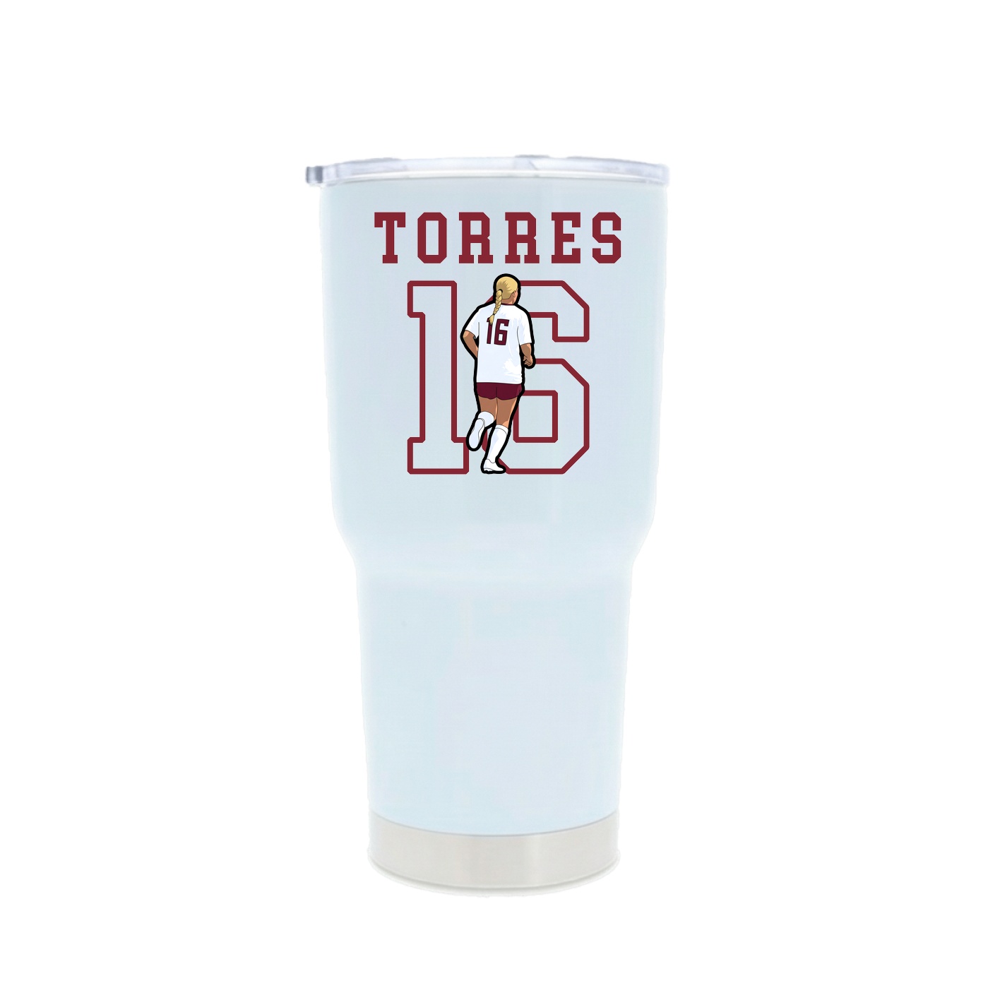 30oz Stainless Steel Tumbler — Shirsey in White