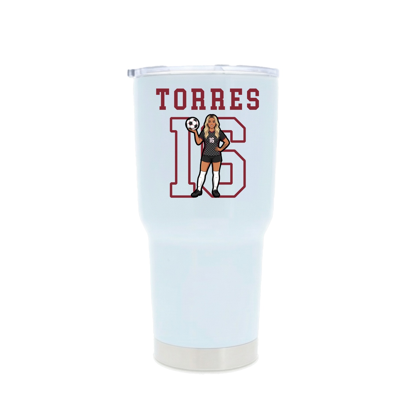 30oz Stainless Steel Tumbler — Shirsey in White