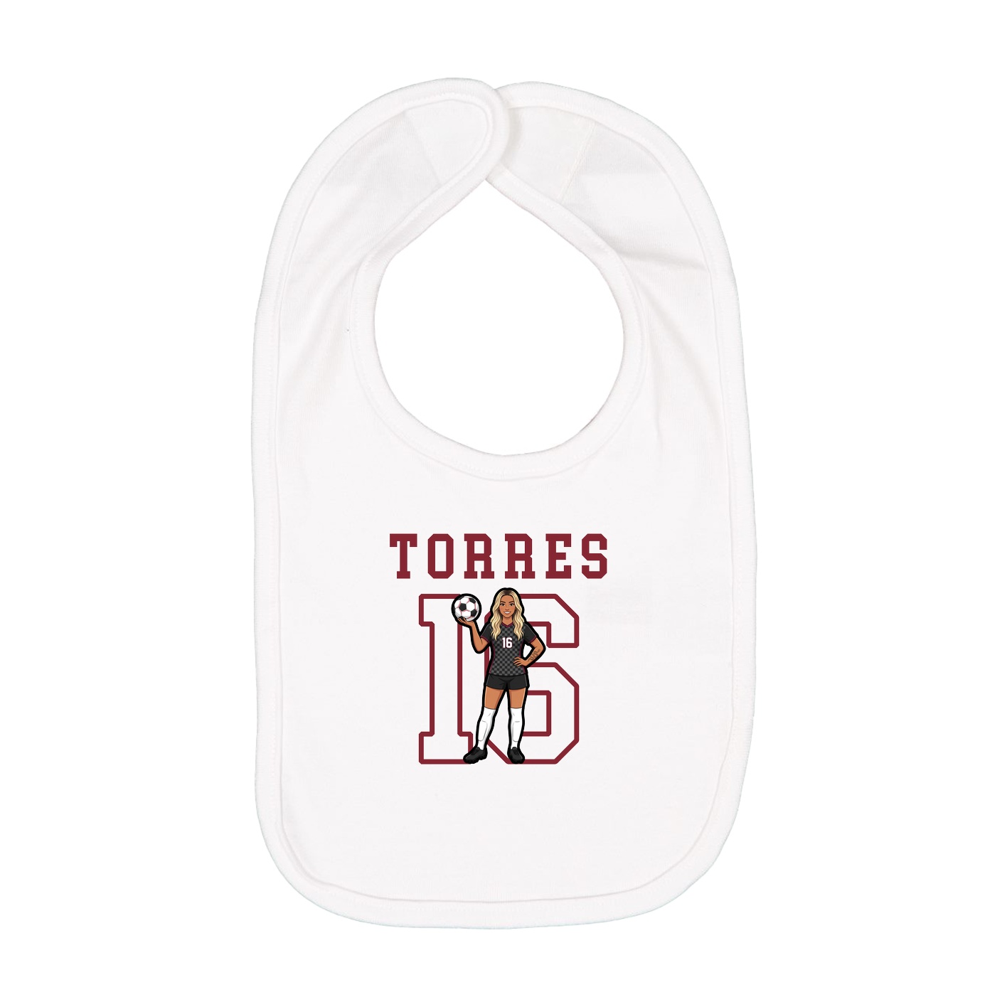 Infant Bib — Shirsey in White