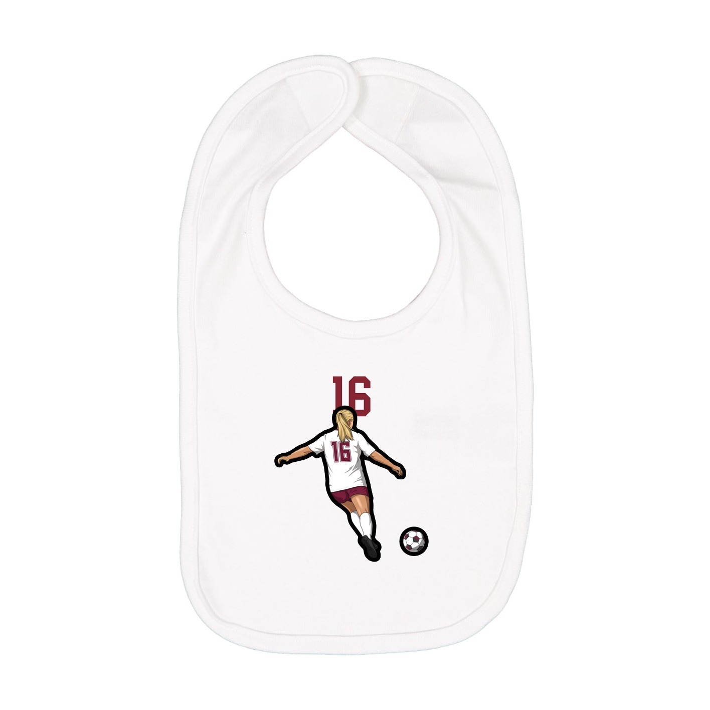 Infant Bib — Number Top in White
