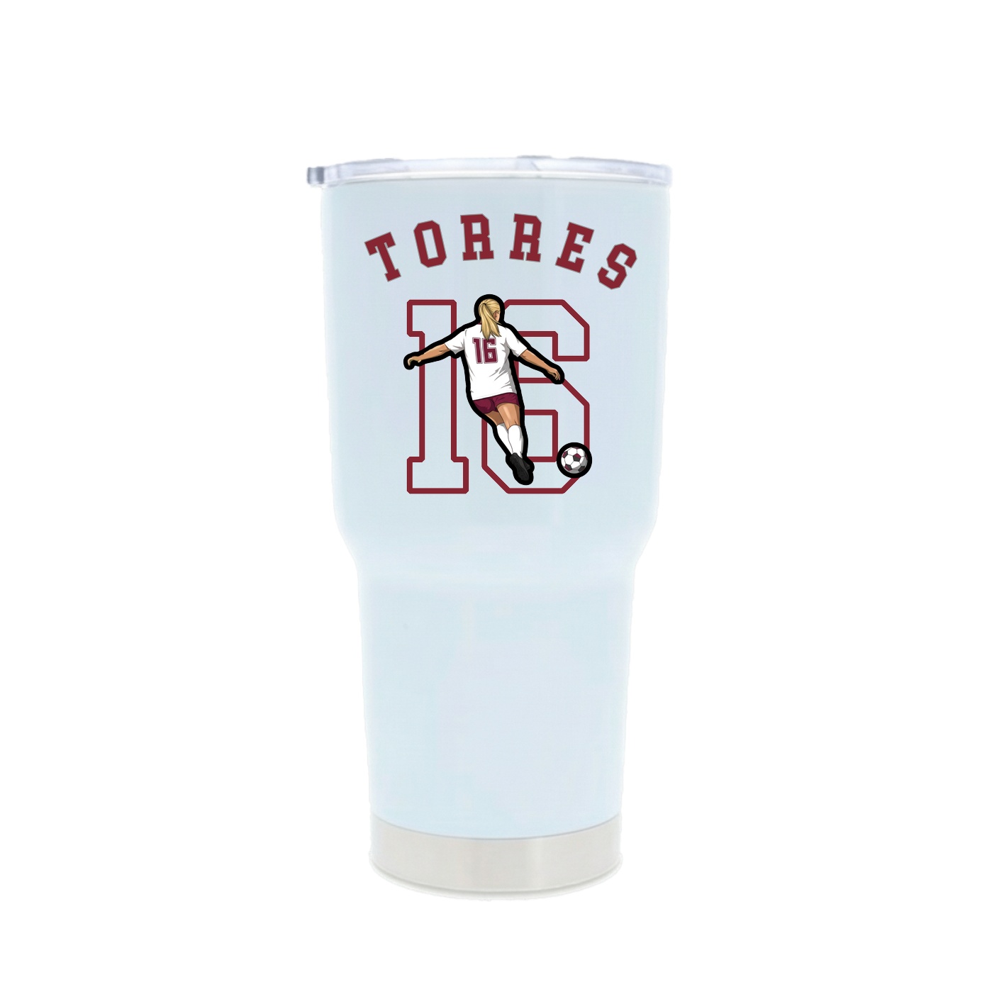30oz Stainless Steel Tumbler — Shirsey Arch in White