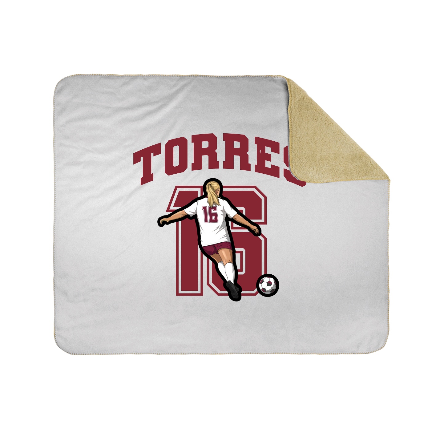 Throw Blanket — Number in White