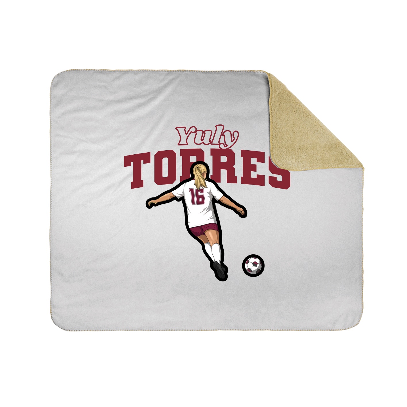 Throw Blanket — Name Arch in White