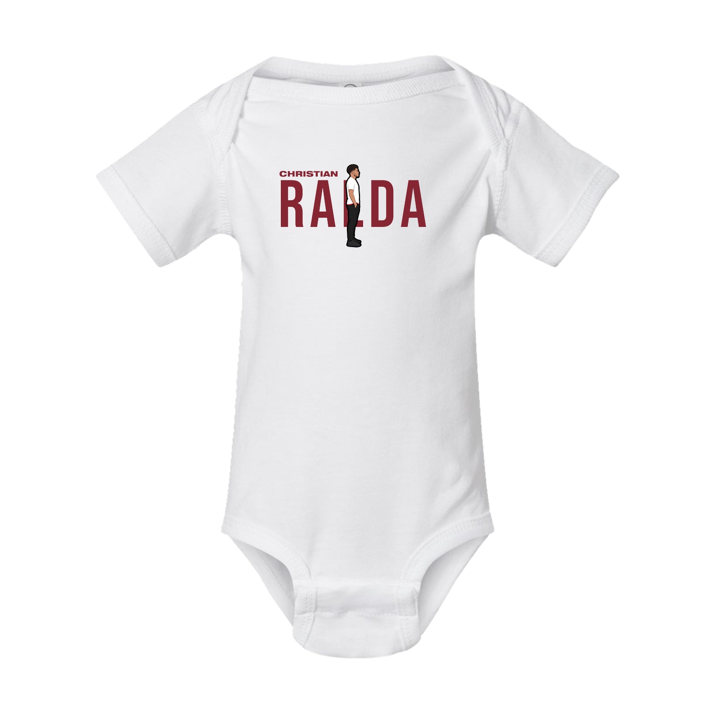 Baby Onesie — Player Name in White