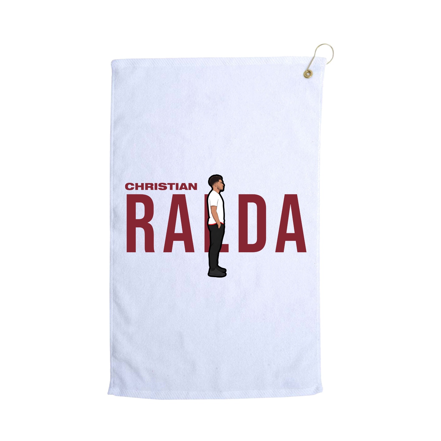Golf Towel — Player Name in White