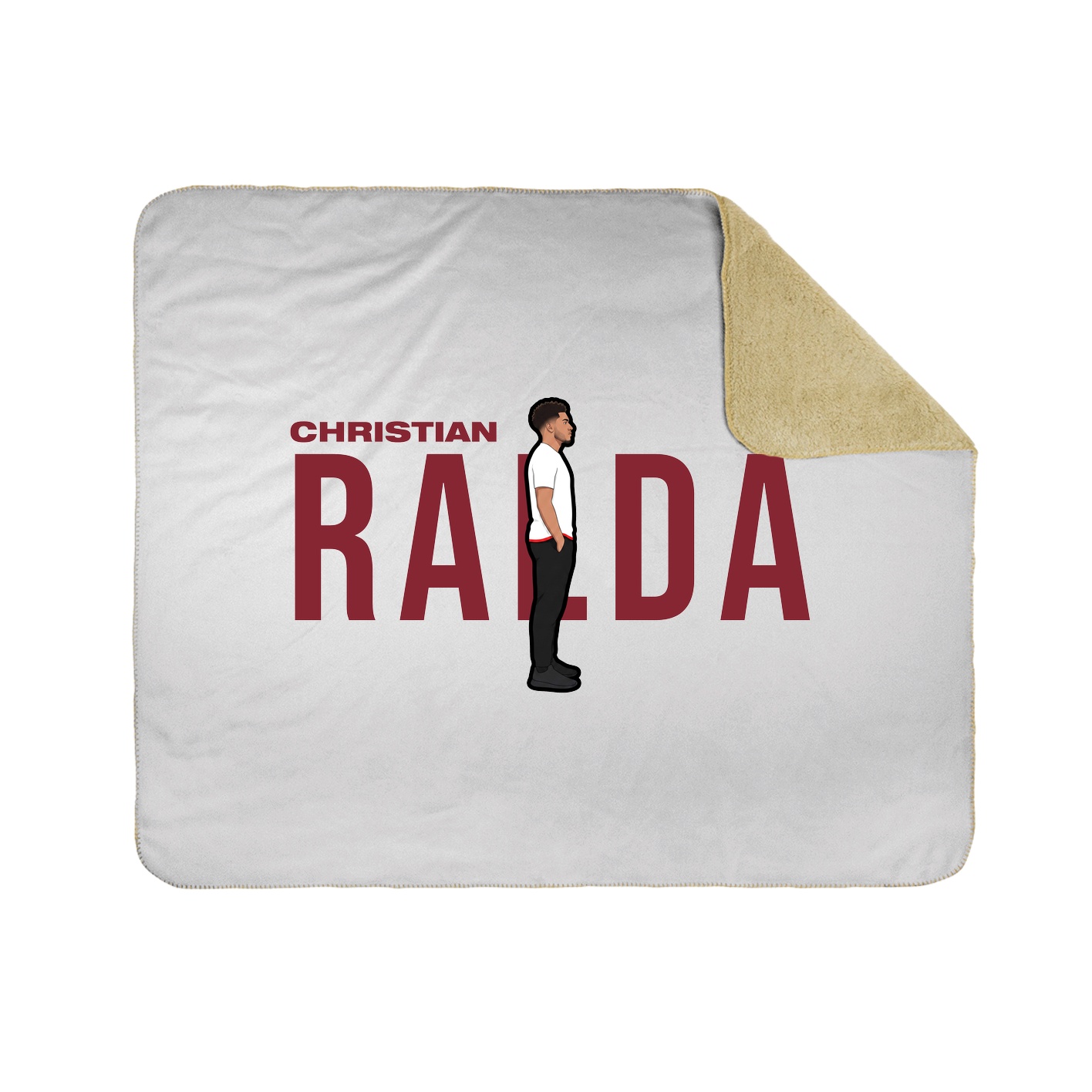 Throw Blanket — Player Name in White