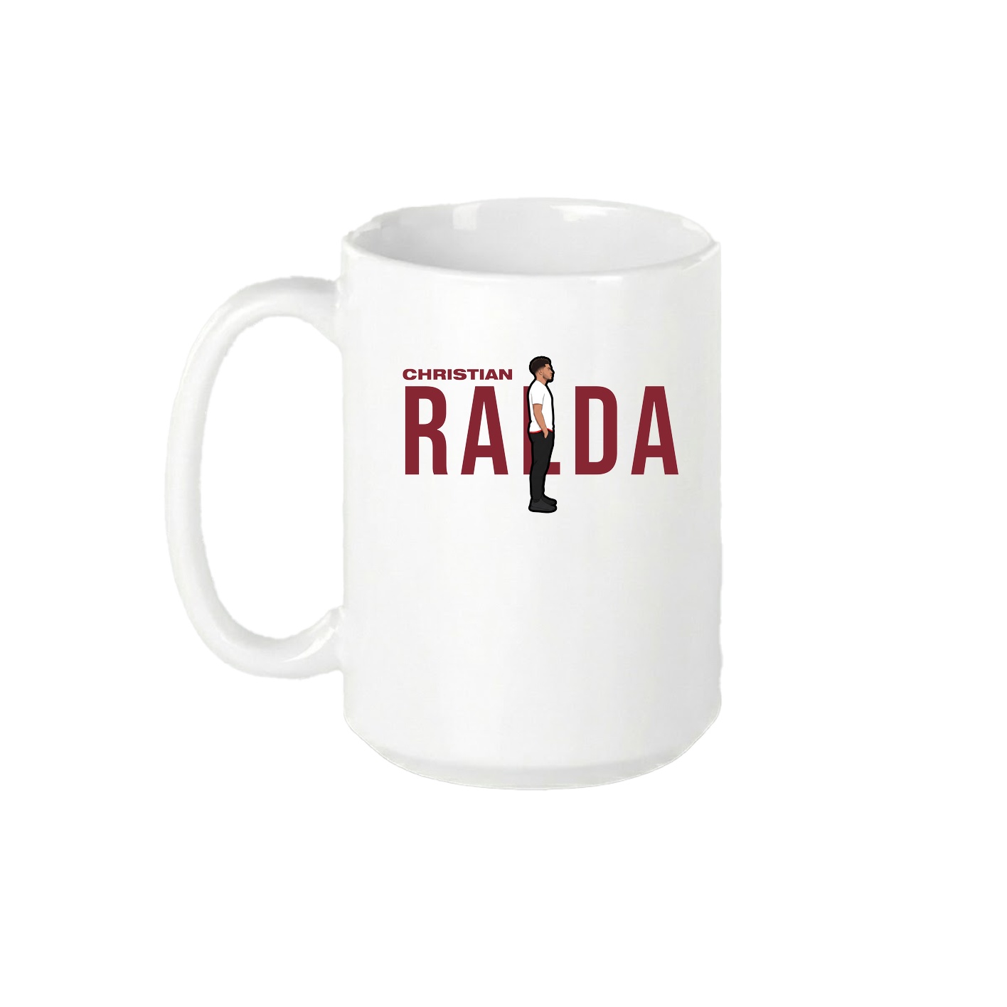 15oz Coffee Mug — Player Name in White