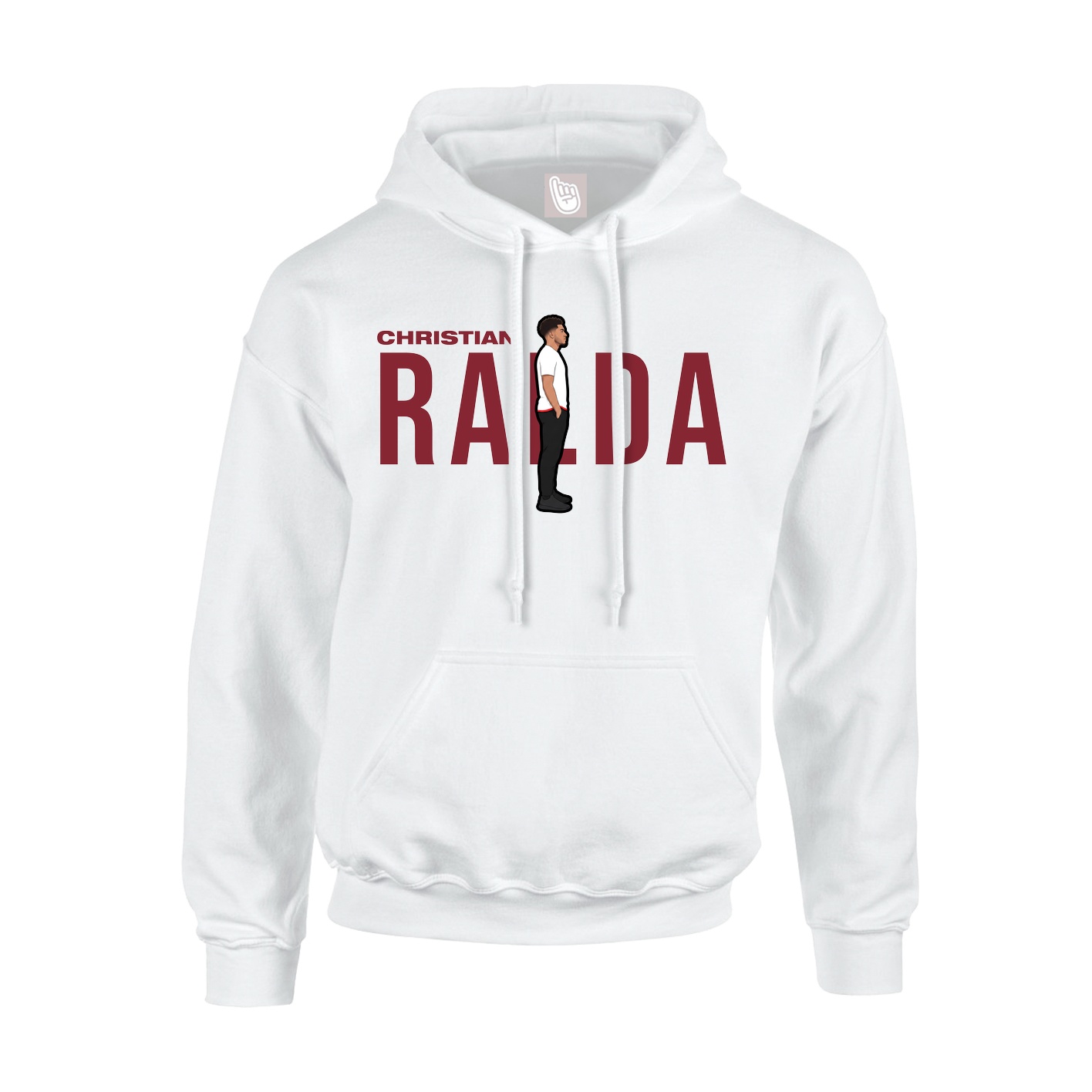 Youth Hoodie — Player Name in White