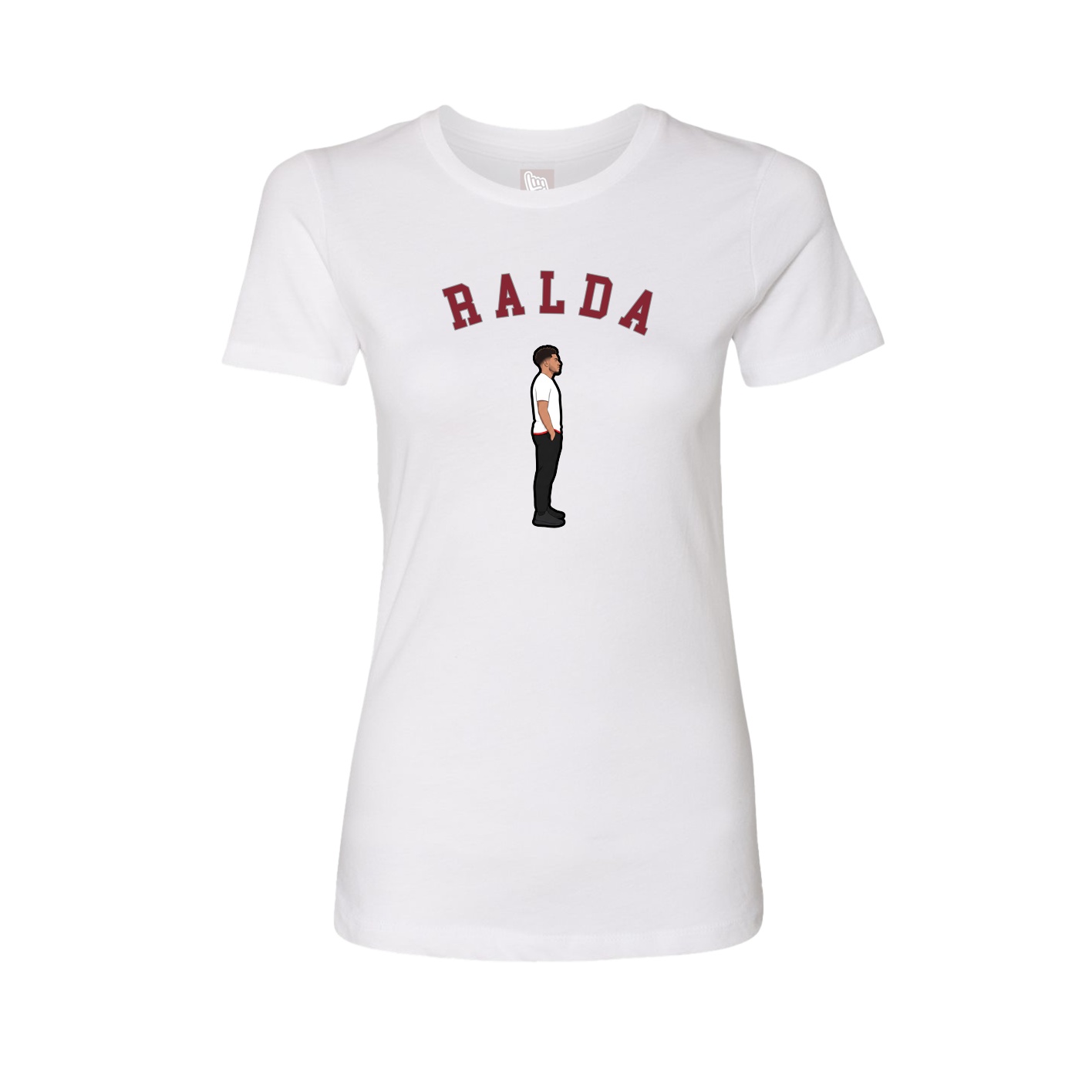 Fitted Women's Tee — Shirsey Arch in White