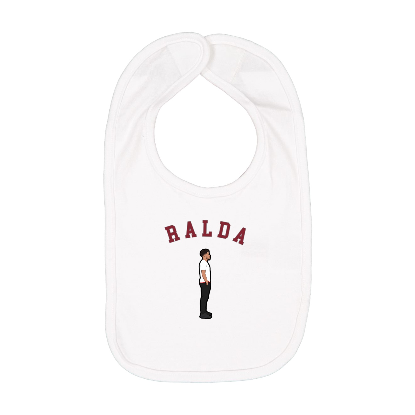 Infant Bib — Shirsey Arch in White