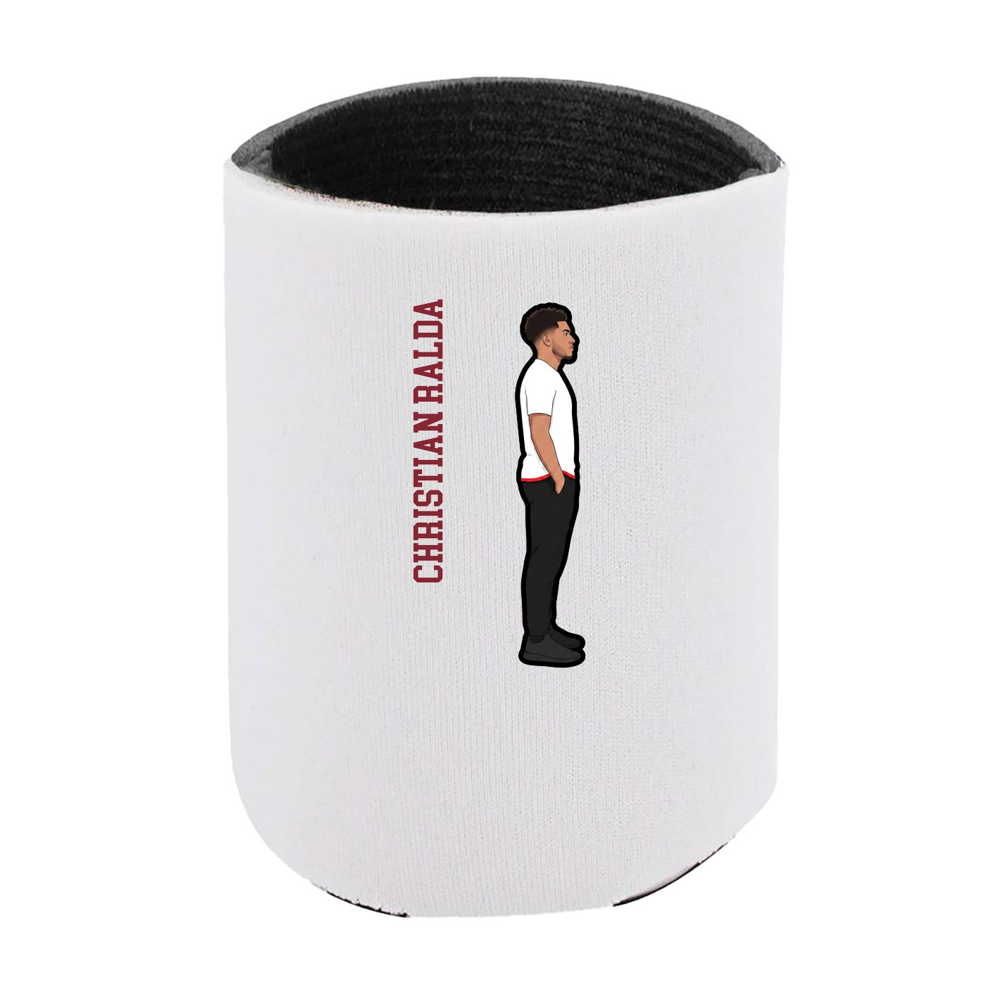 Can Holder — Name Vertical in White