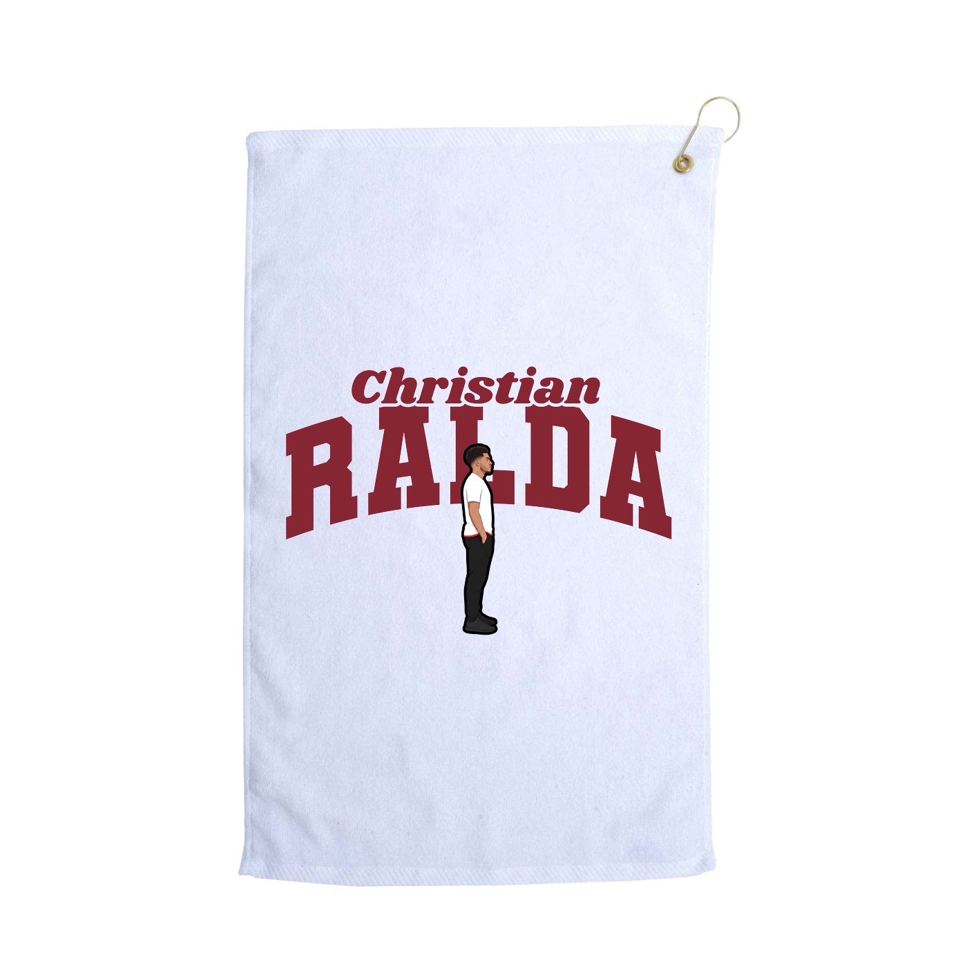 Golf Towel — Signature Arch in White