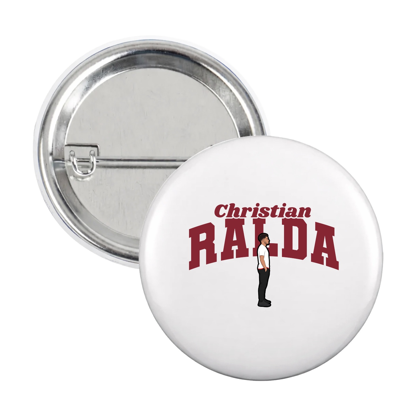Game Day Button — Signature Arch in White