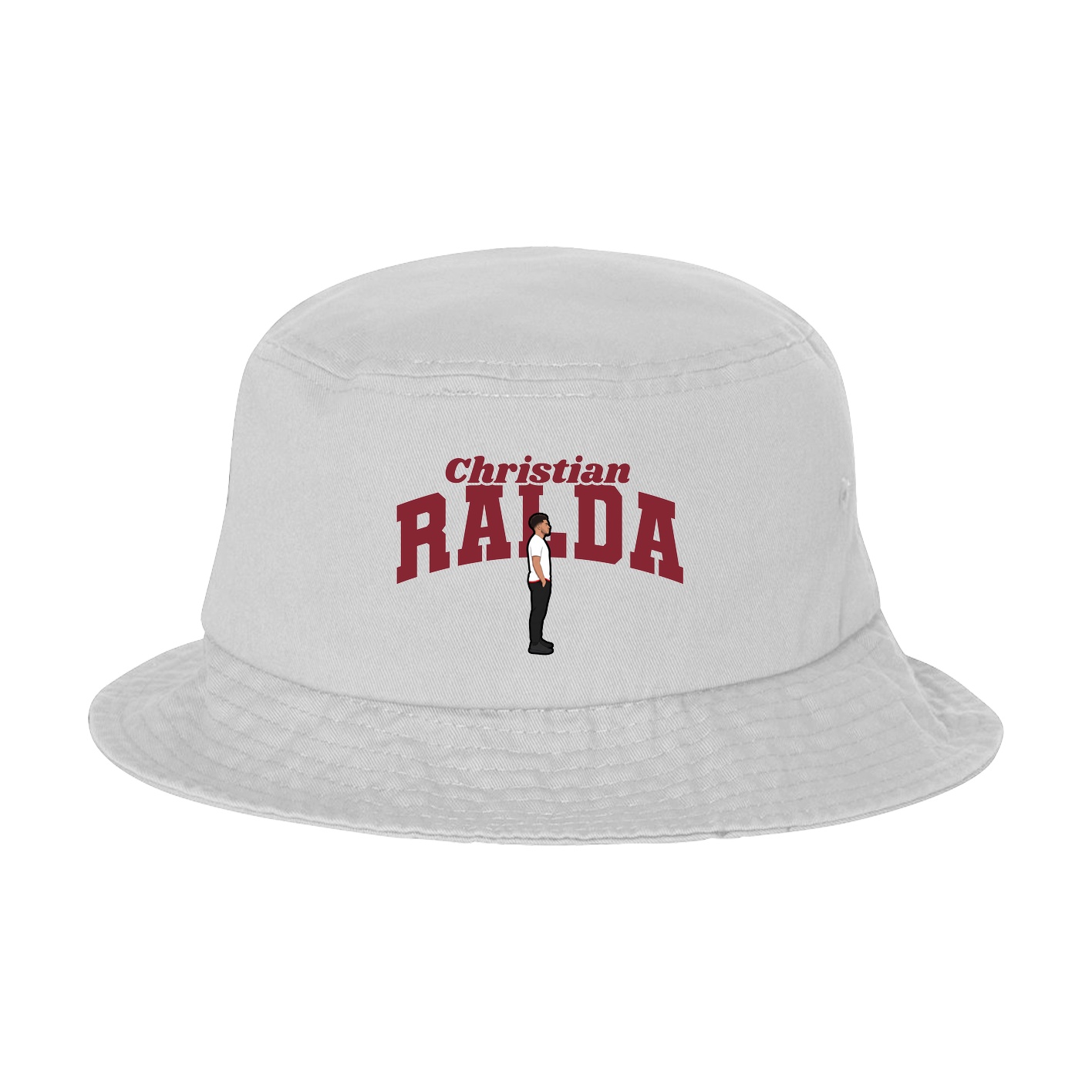 Bucket Cap — Signature Arch in White