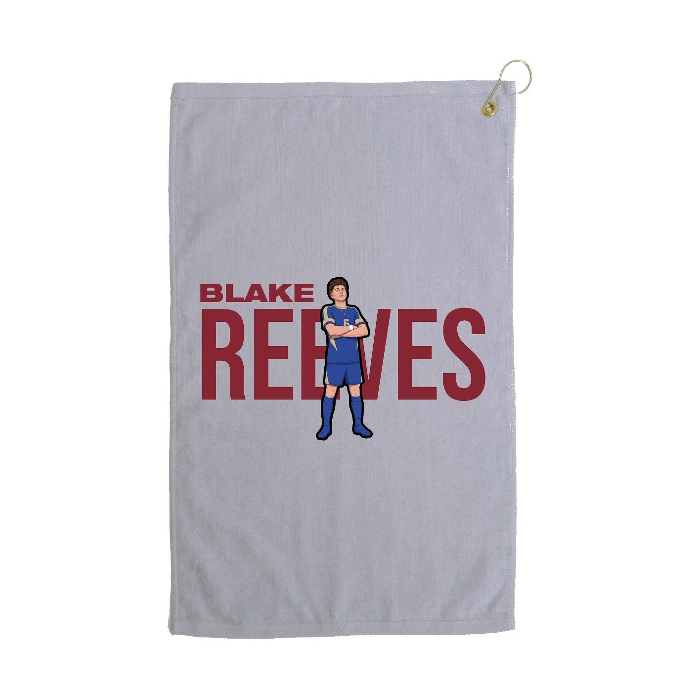 Golf Towel — Player Name in Grey