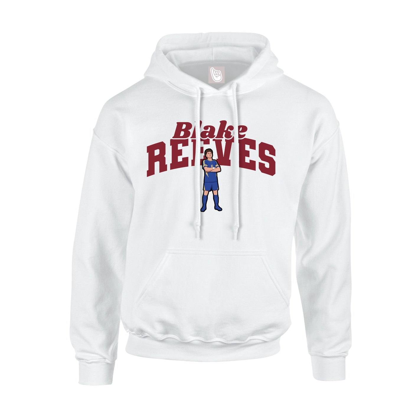 Youth Hoodie — Signature Arch in White