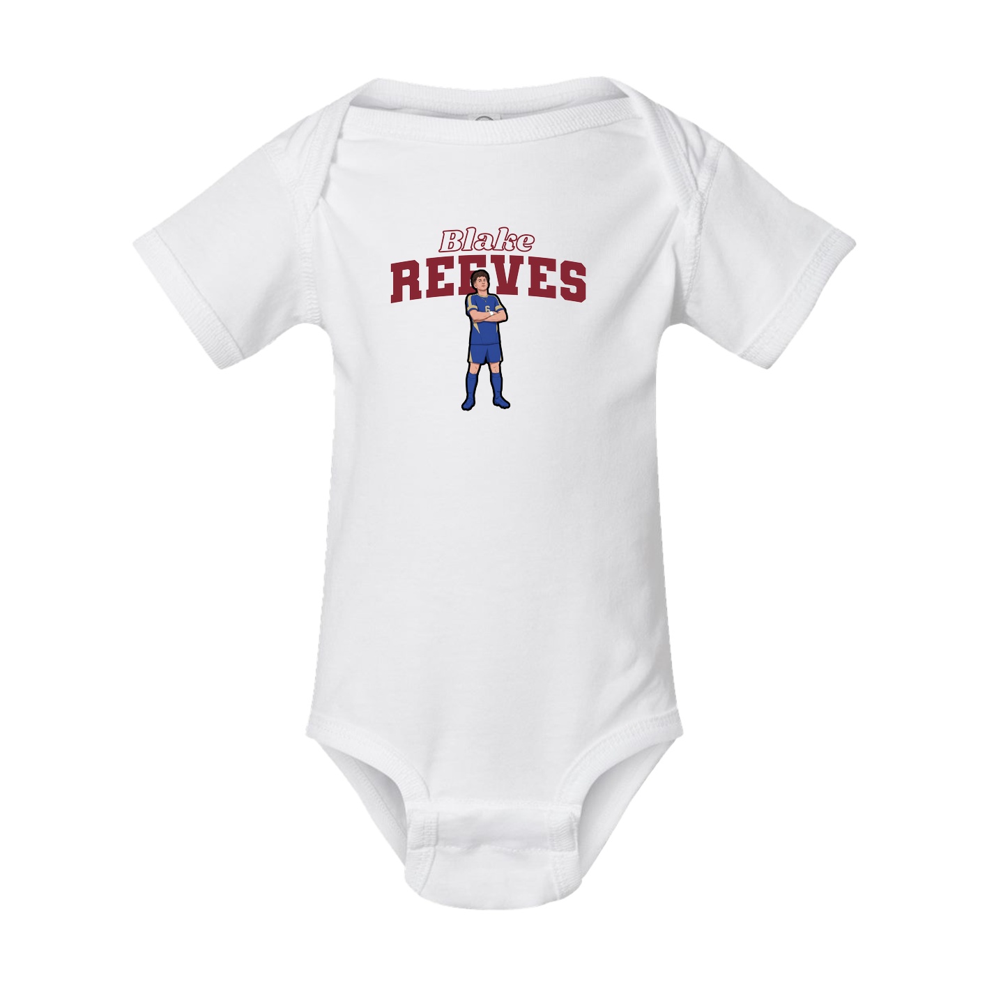 Baby Onesie — Name Arch in White