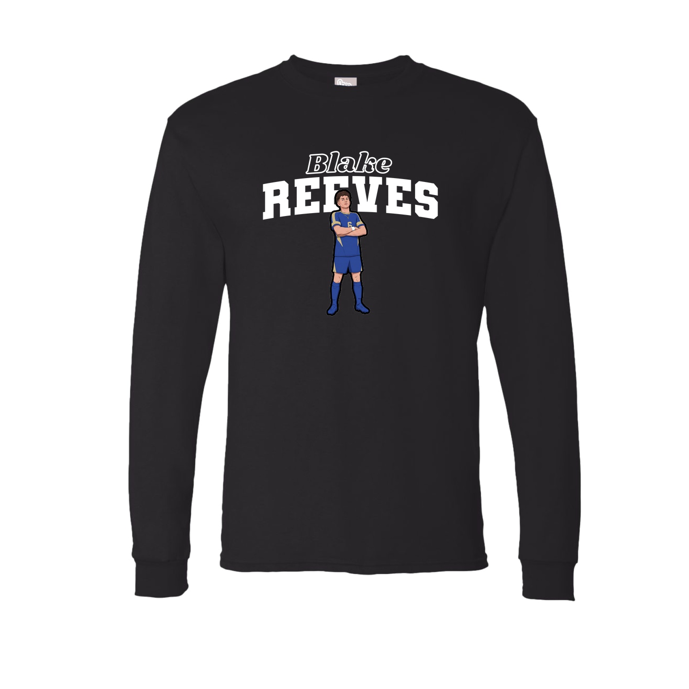 Long Sleeve Tee — Name Arch in Black