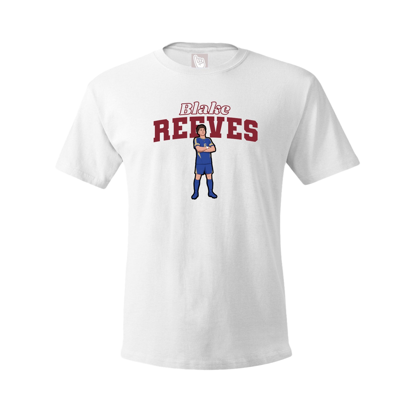 Youth Tee — Name Arch in White