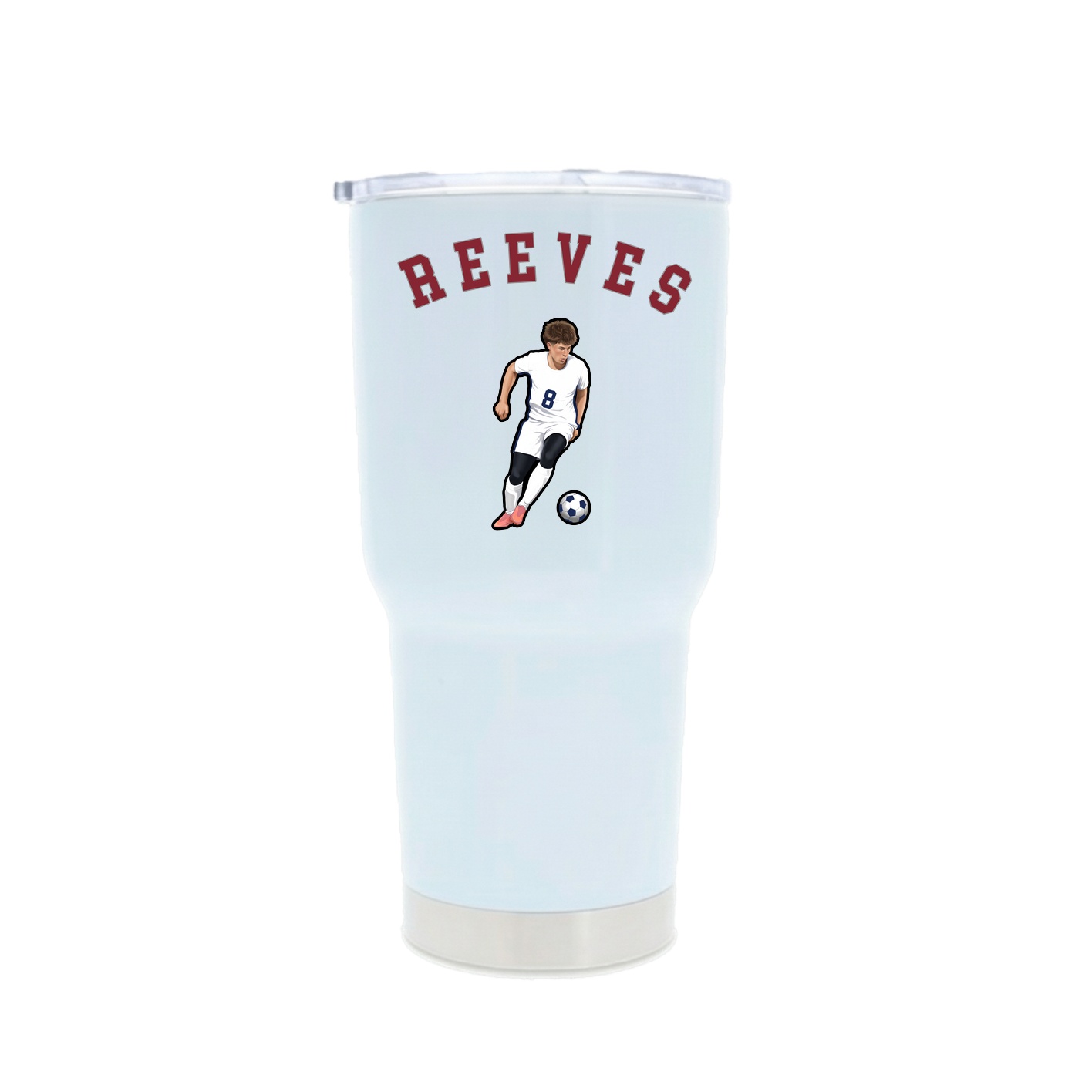 30oz Stainless Steel Tumbler — Shirsey Arch in White