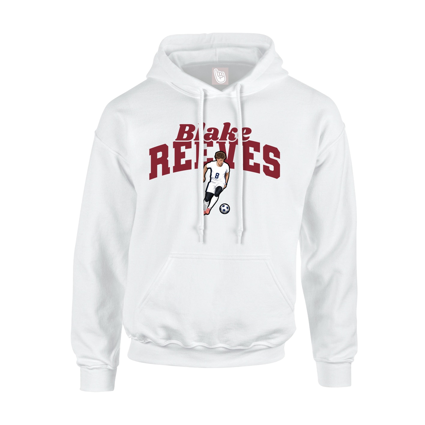 Youth Hoodie — Signature Arch in White