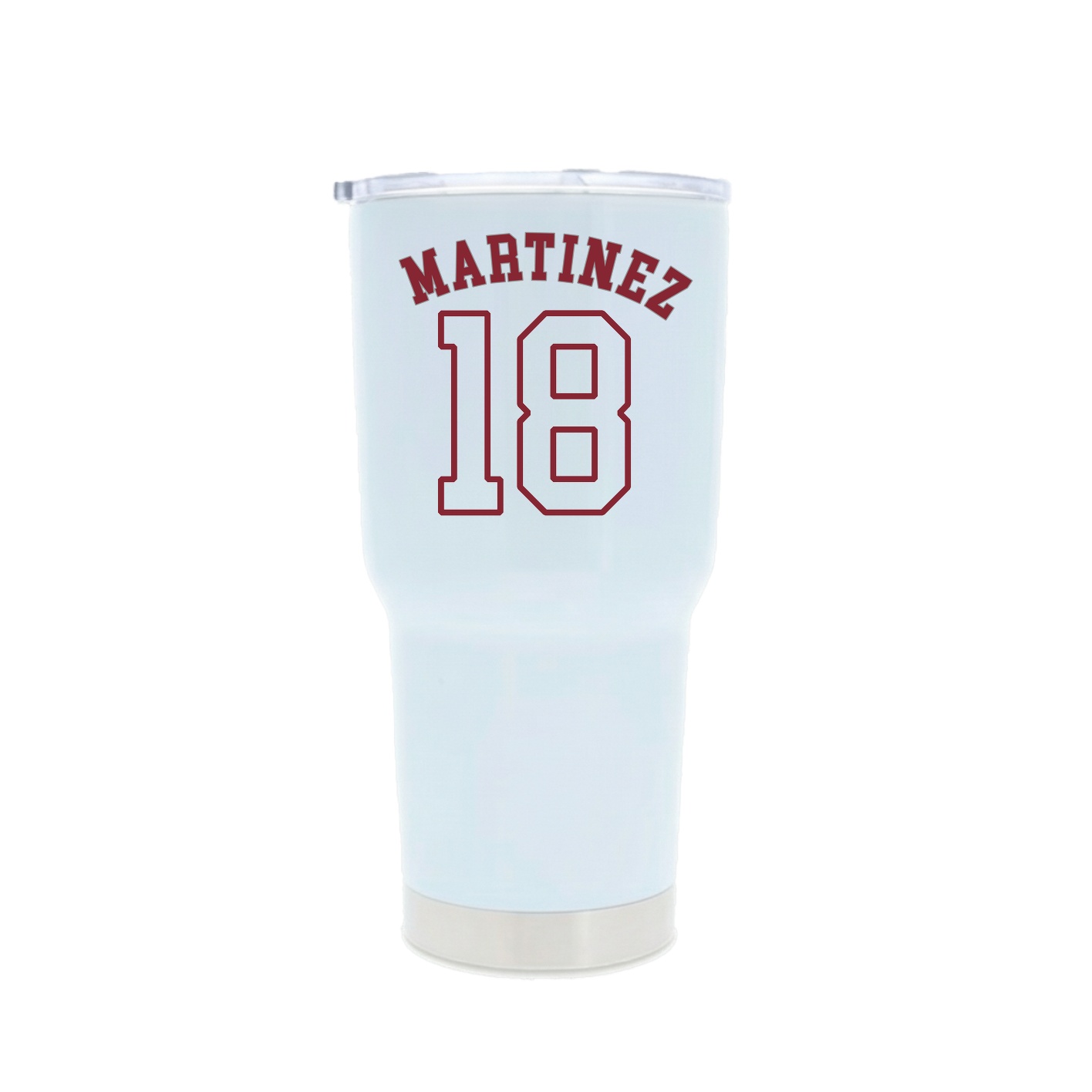 30oz Stainless Steel Tumbler — Shirsey Arch in White