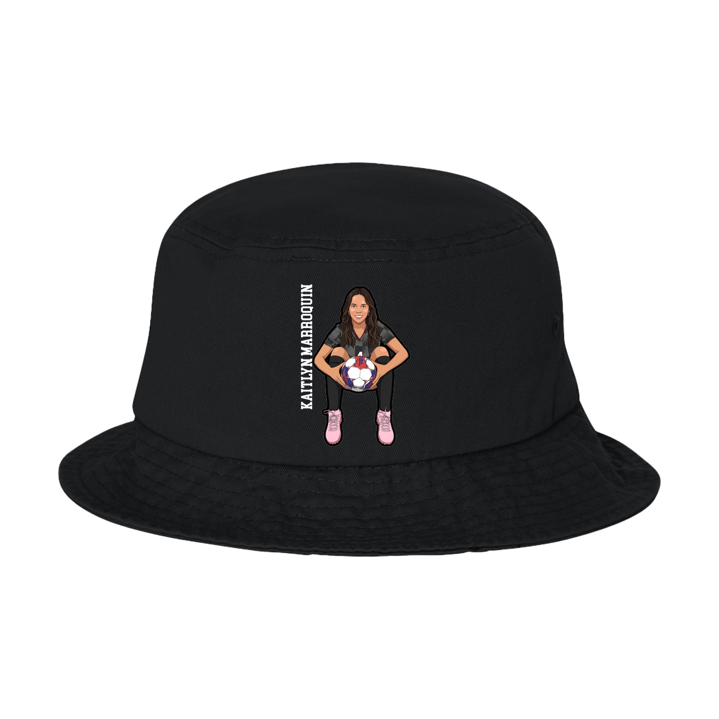 Bucket Cap — Name Vertical in Black