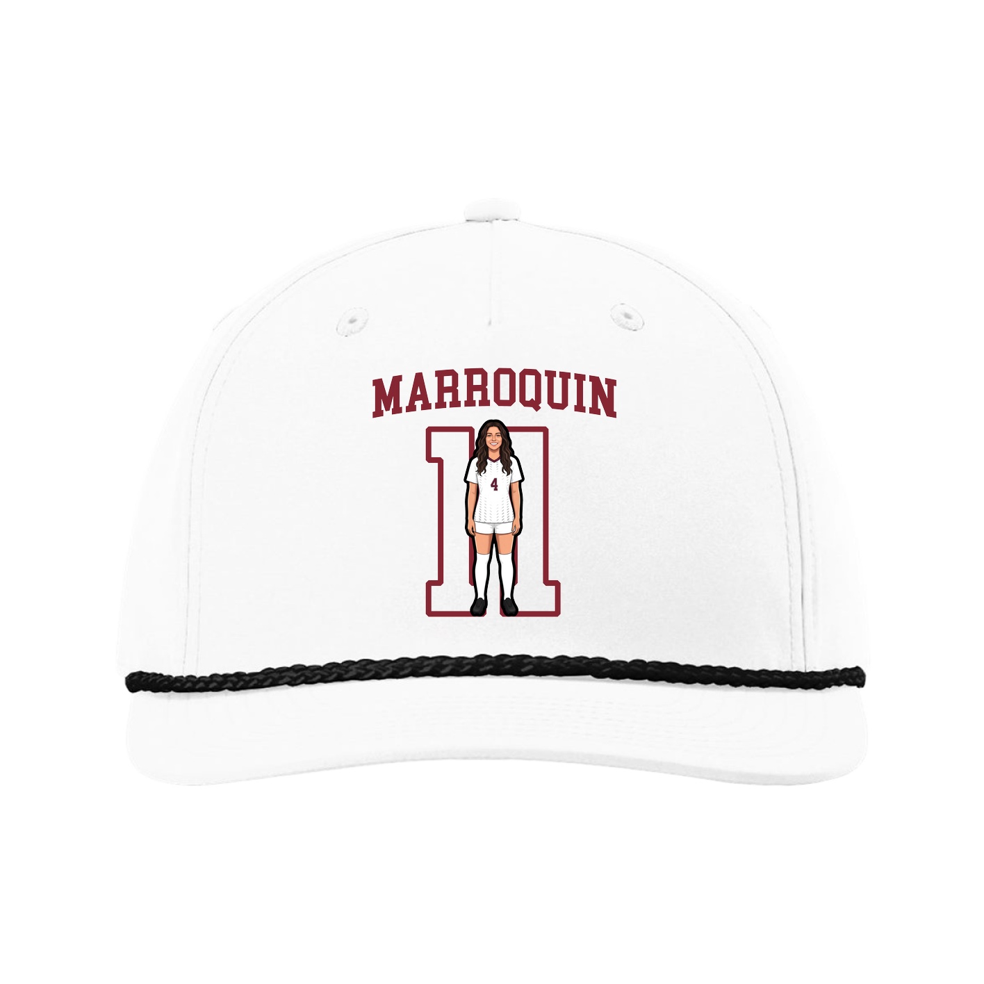 Five-Panel Classic Rope Cap — Shirsey in White