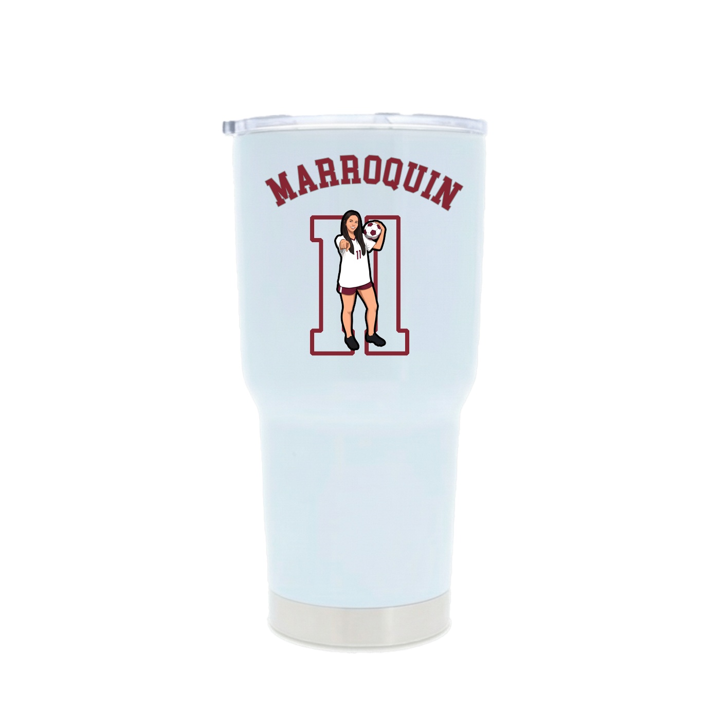 30oz Stainless Steel Tumbler — Shirsey Arch in White