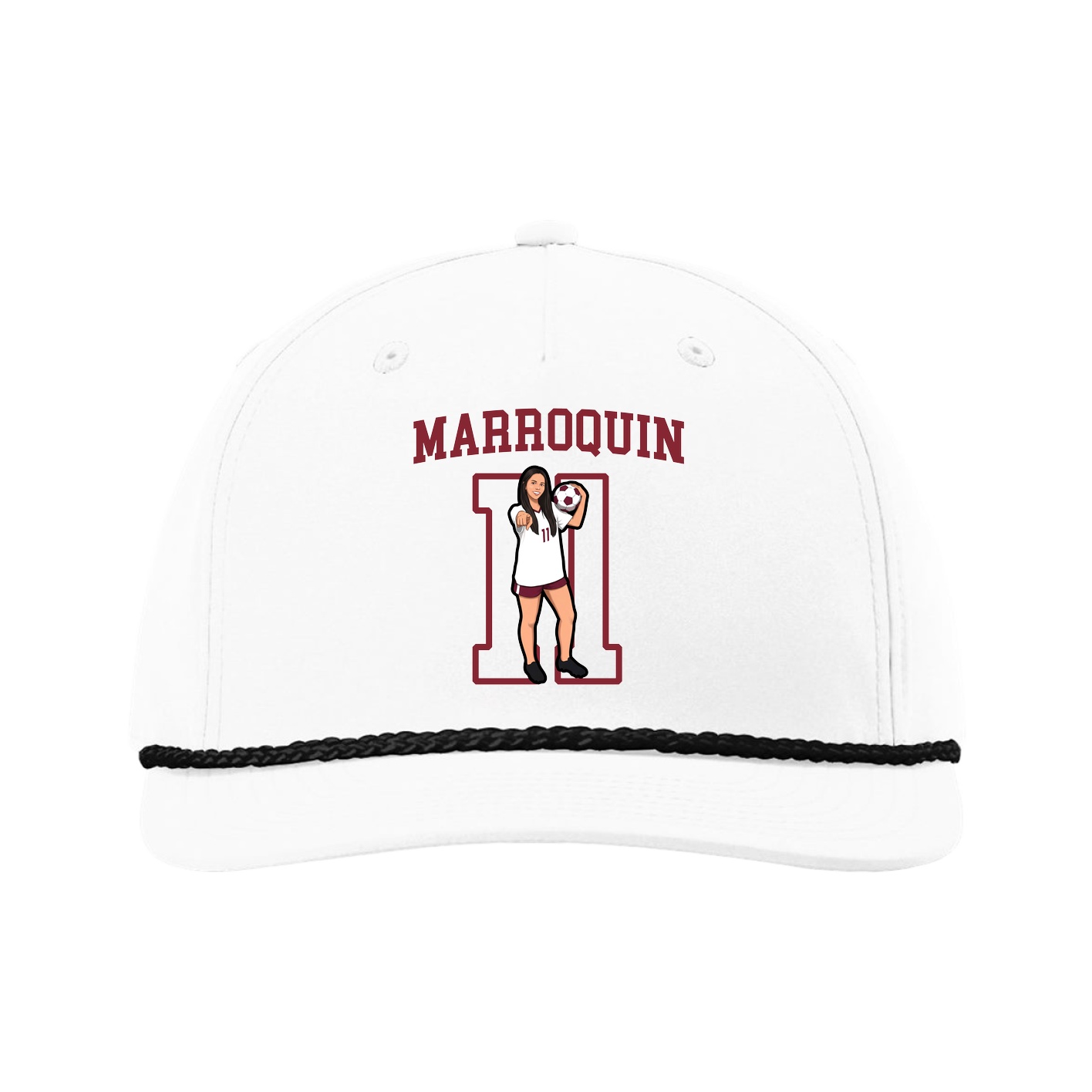 Five-Panel Classic Rope Cap — Shirsey in White