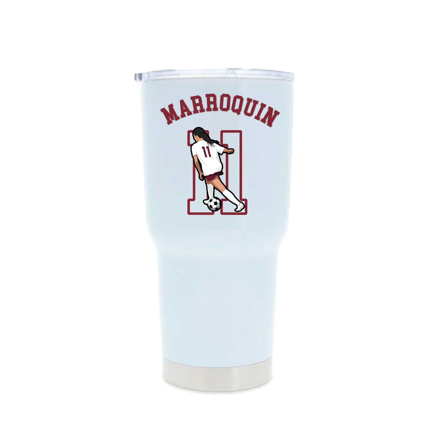 30oz Stainless Steel Tumbler — Shirsey Arch in White
