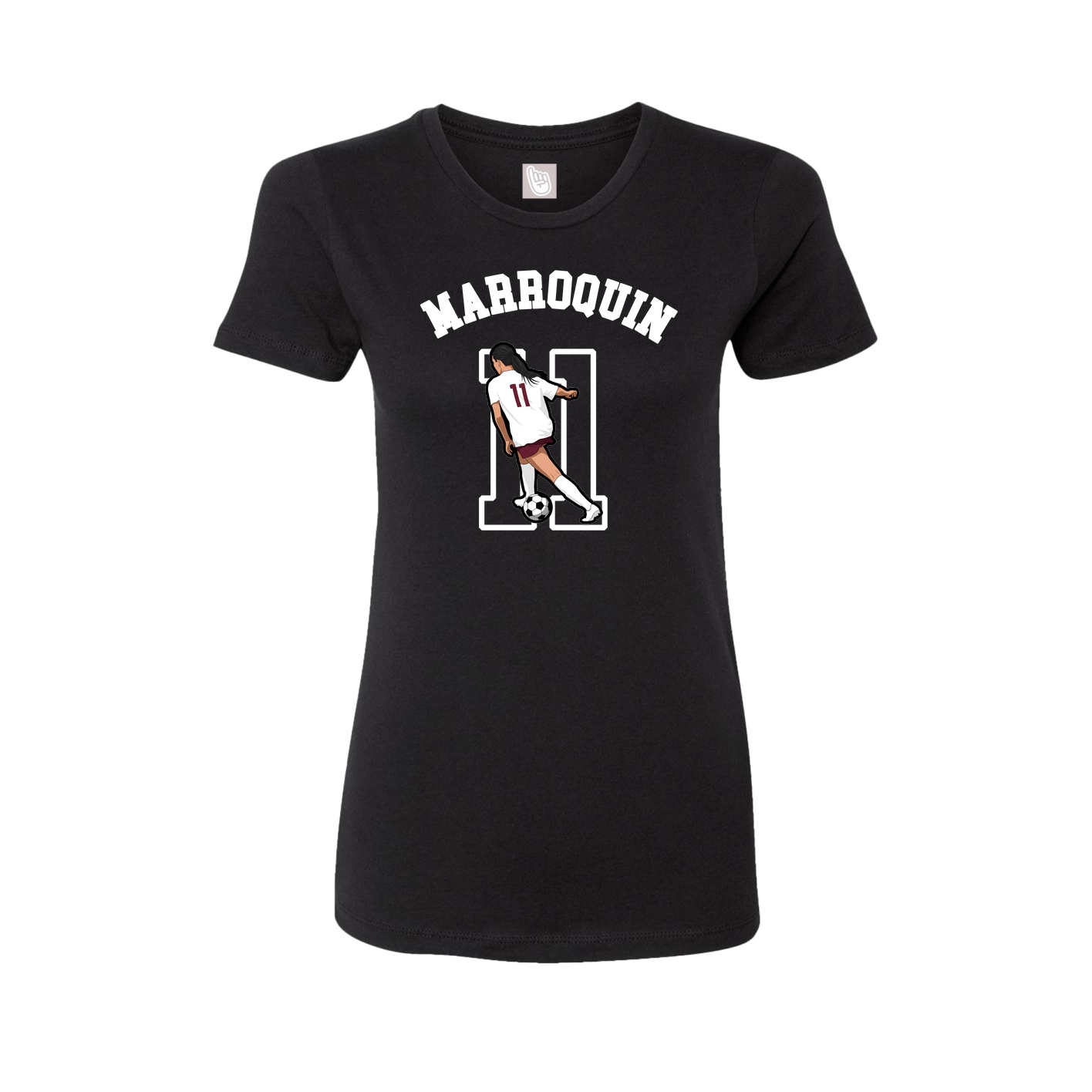 Fitted Women's Tee — Shirsey Arch in Black