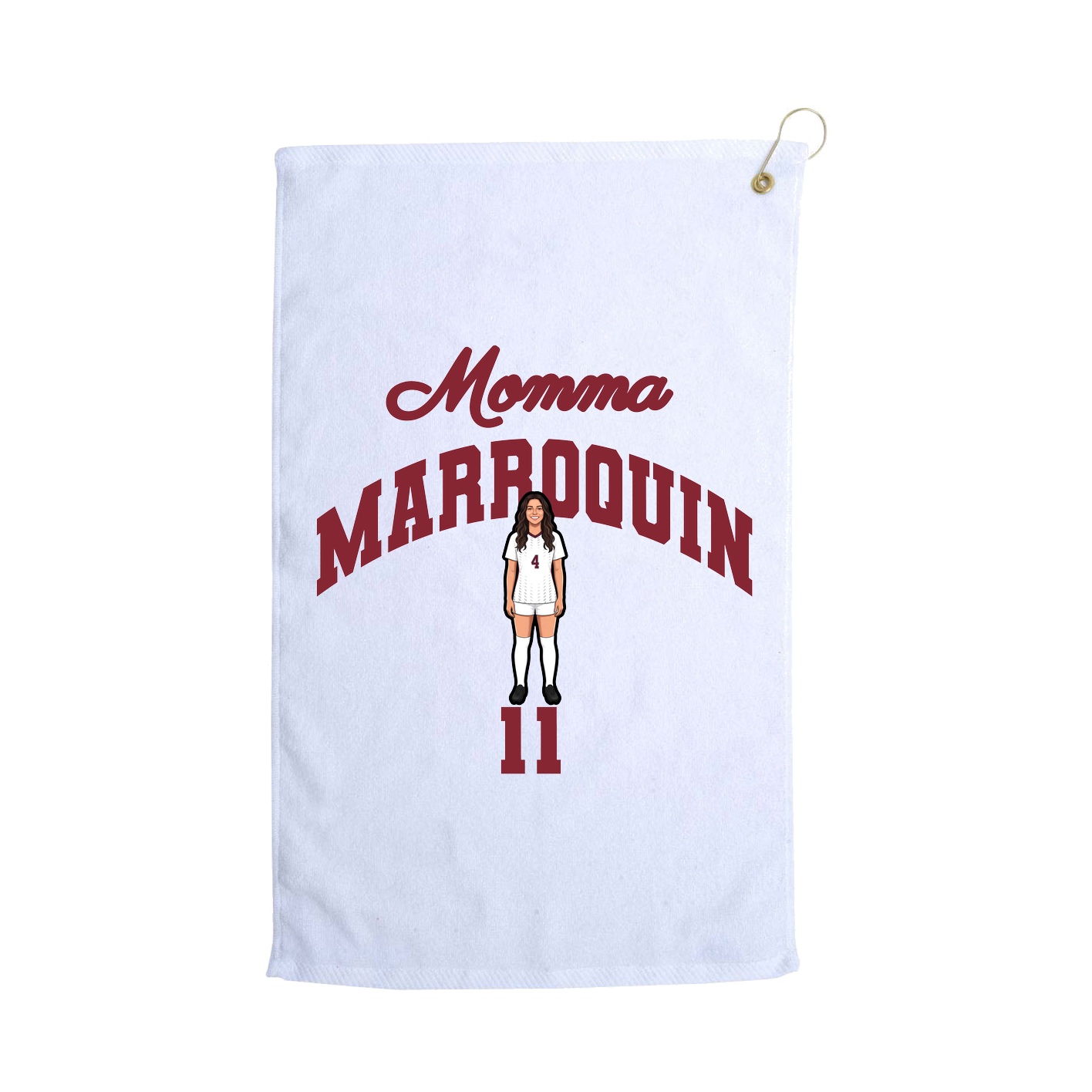 Golf Towel — Mothers Day Arch in White