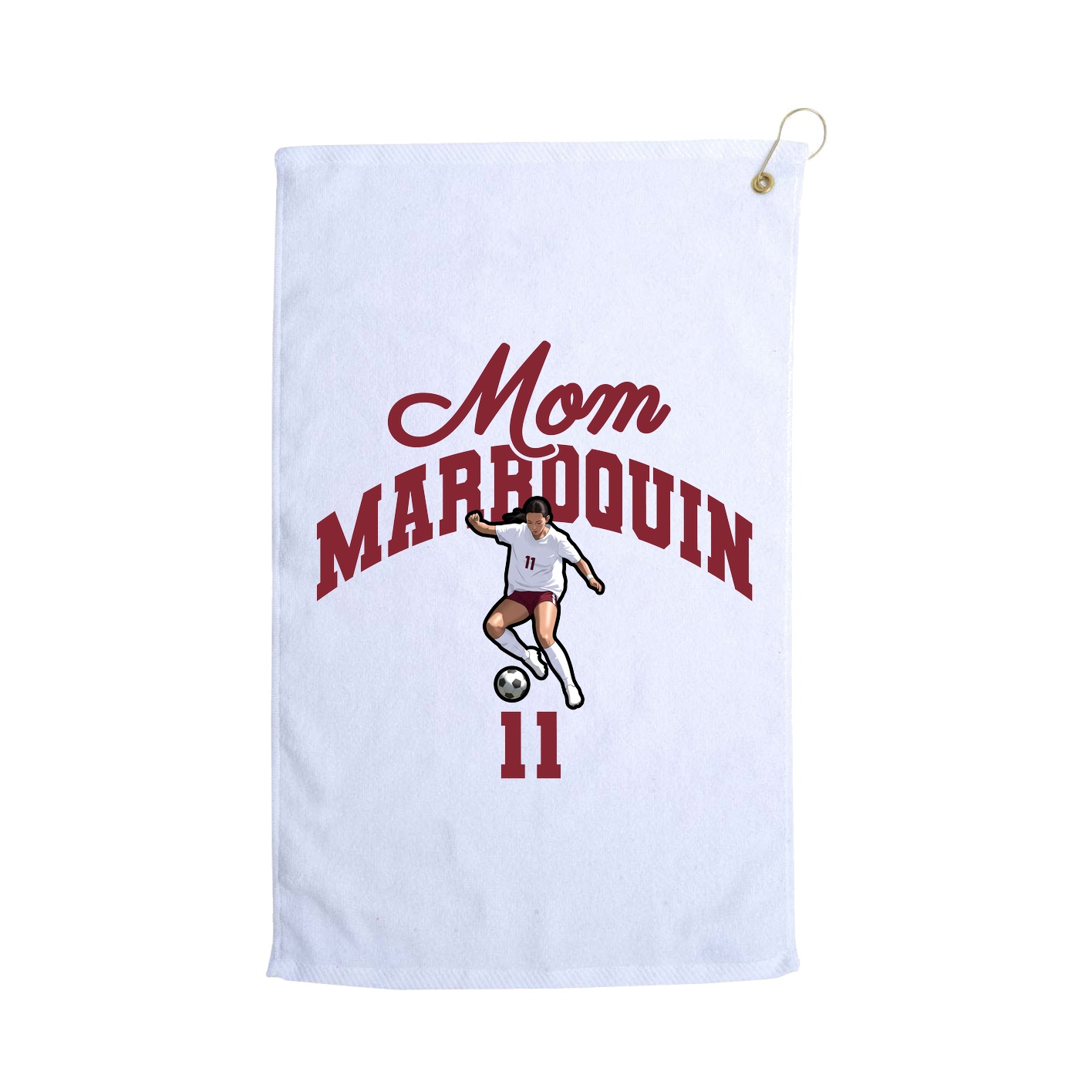 Golf Towel — Mothers Day Arch in White