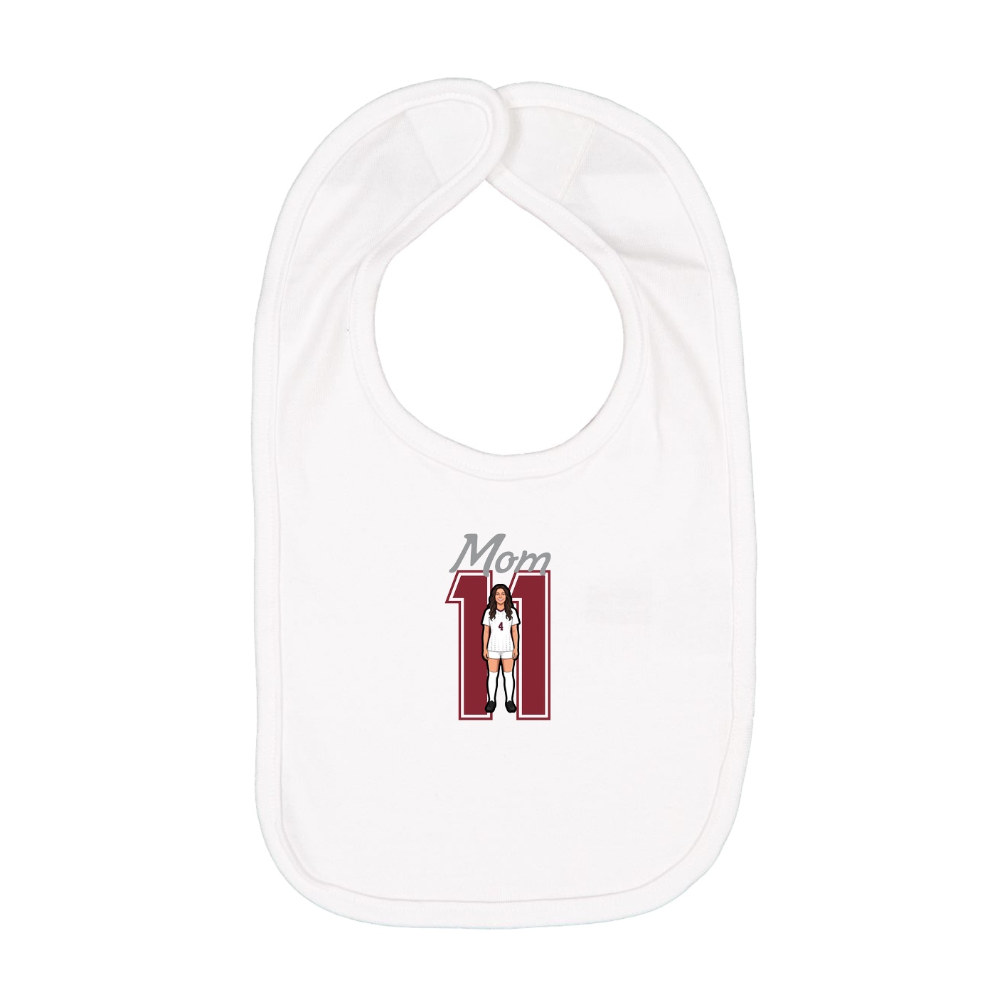 Infant Bib — Mothers Day Shirsey in White