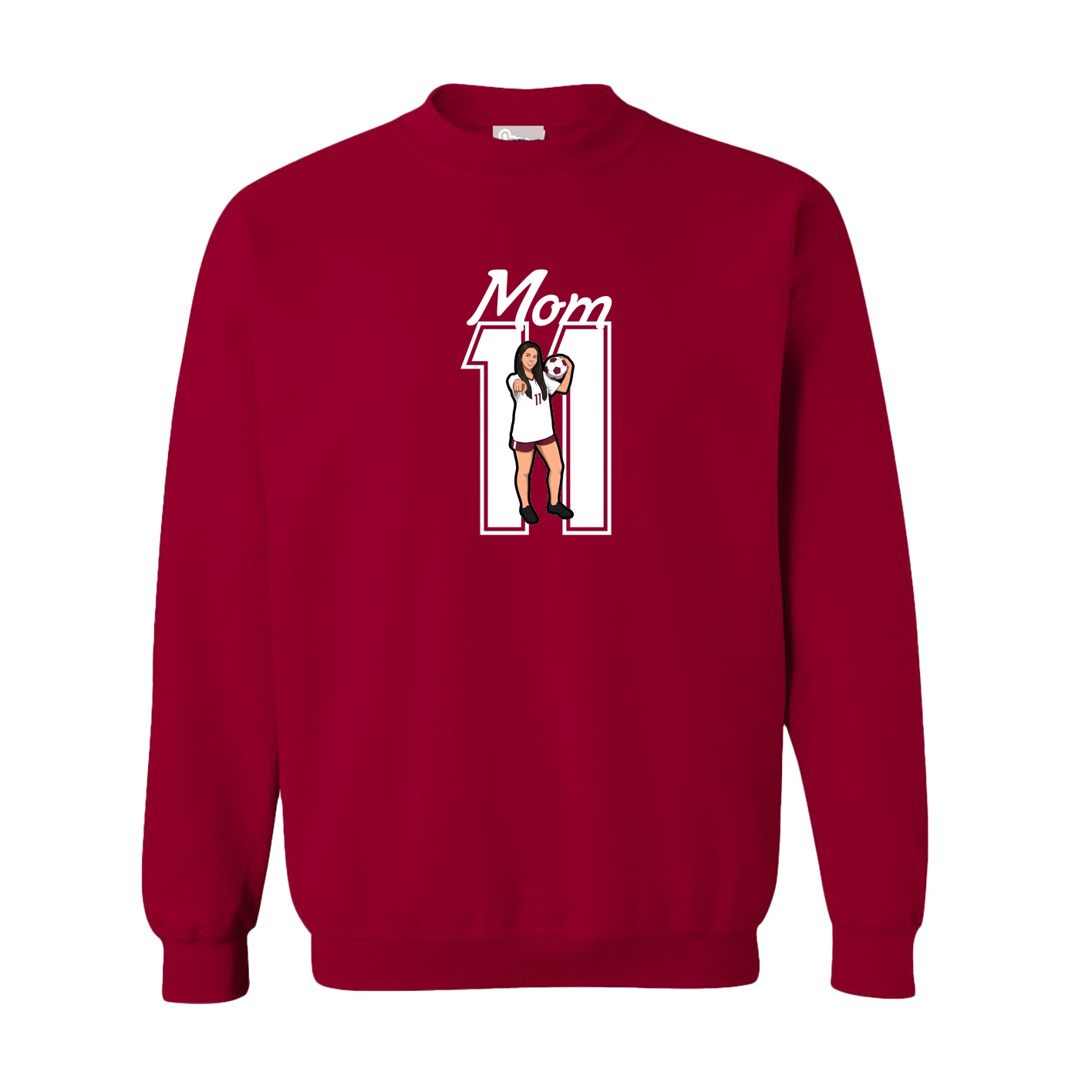 Fleece Crew — Mothers Day Shirsey in Cardinal