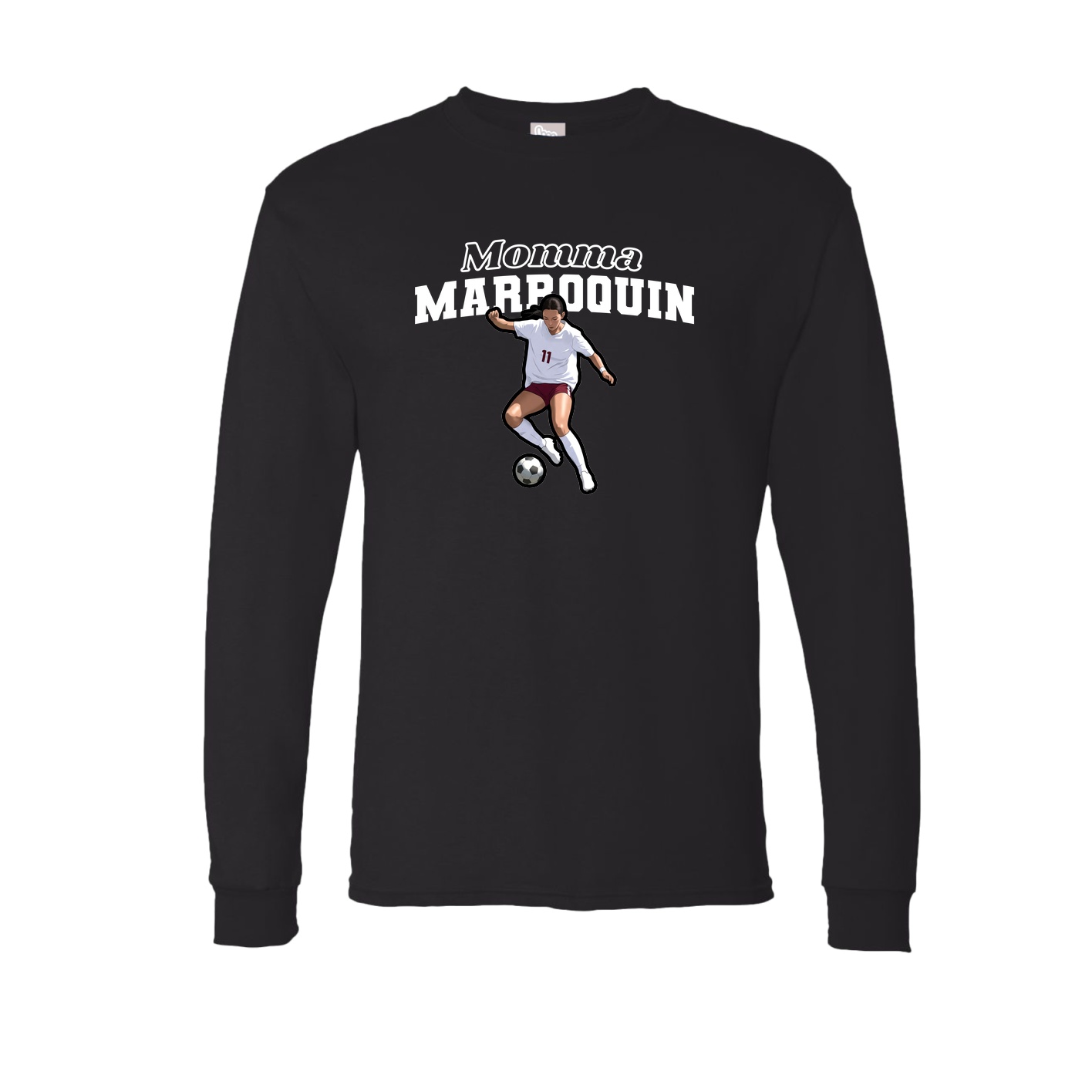 Long Sleeve Tee — Mothers Day Block in Black