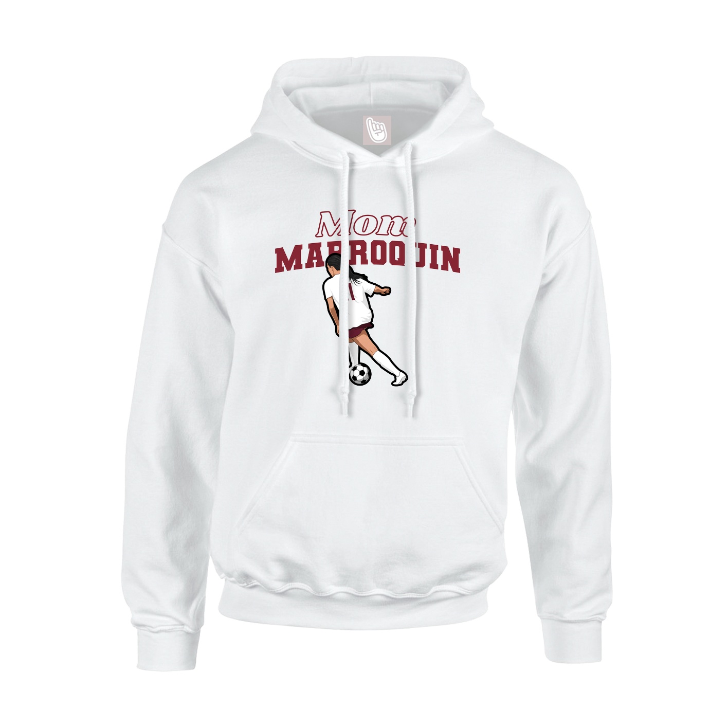 Hoodie — Mothers Day Block in White