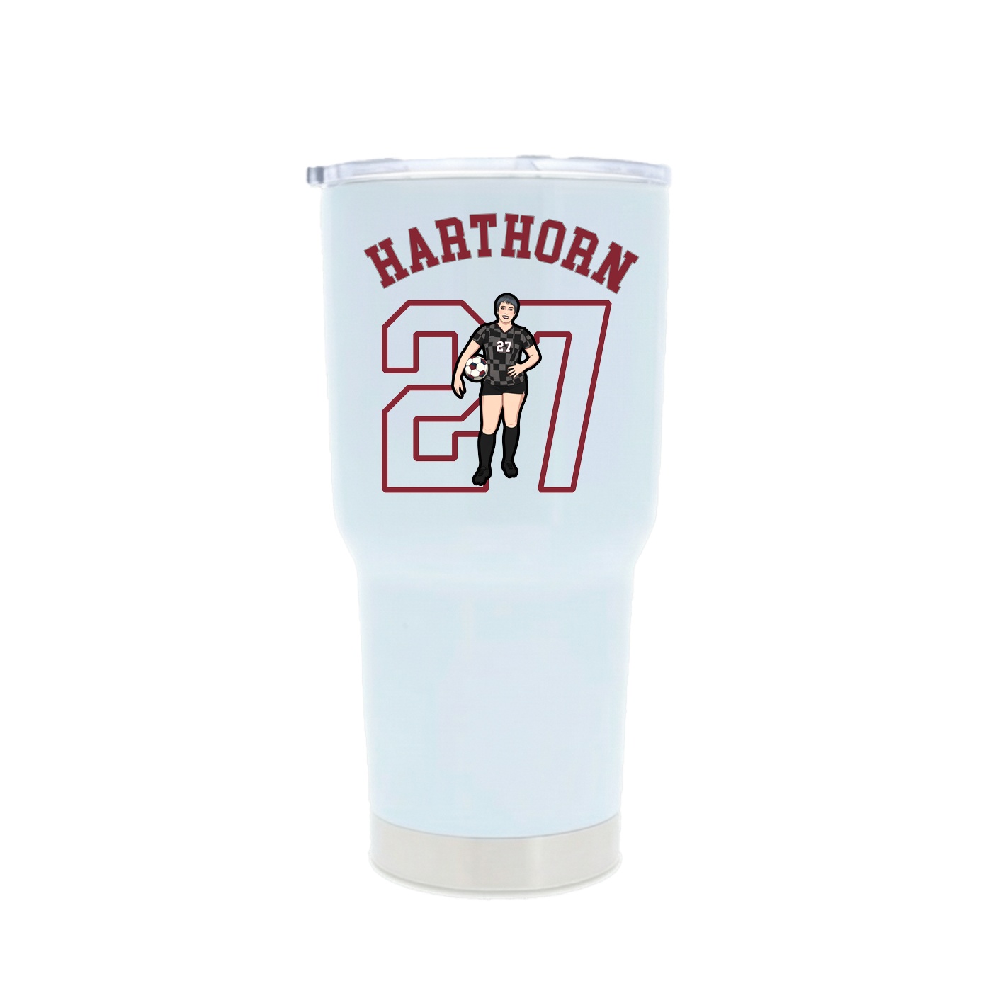 30oz Stainless Steel Tumbler — Shirsey Arch in White