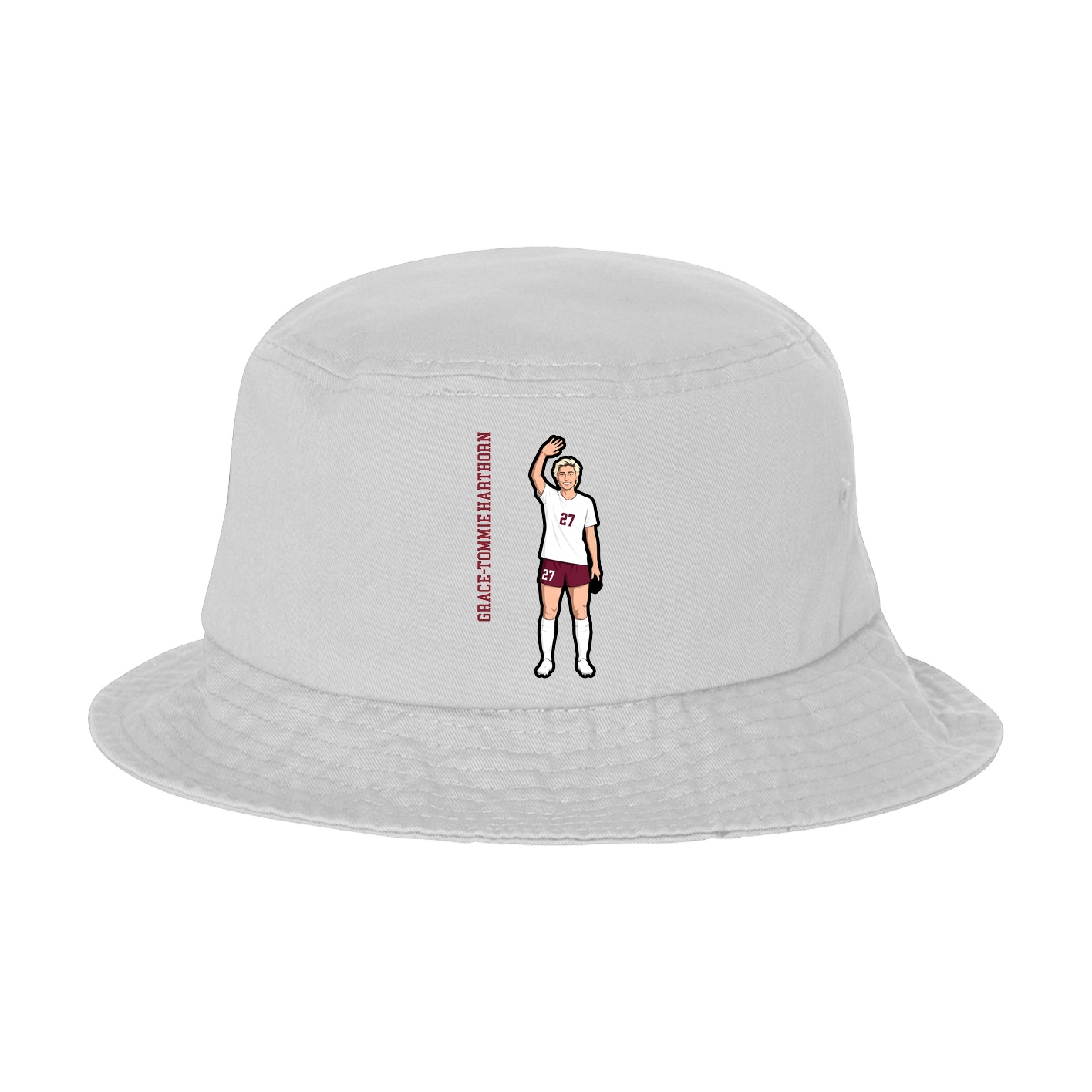 Bucket Cap — Name Vertical in White
