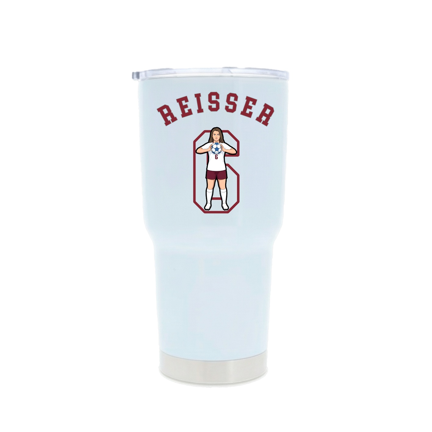 30oz Stainless Steel Tumbler — Shirsey Arch in White