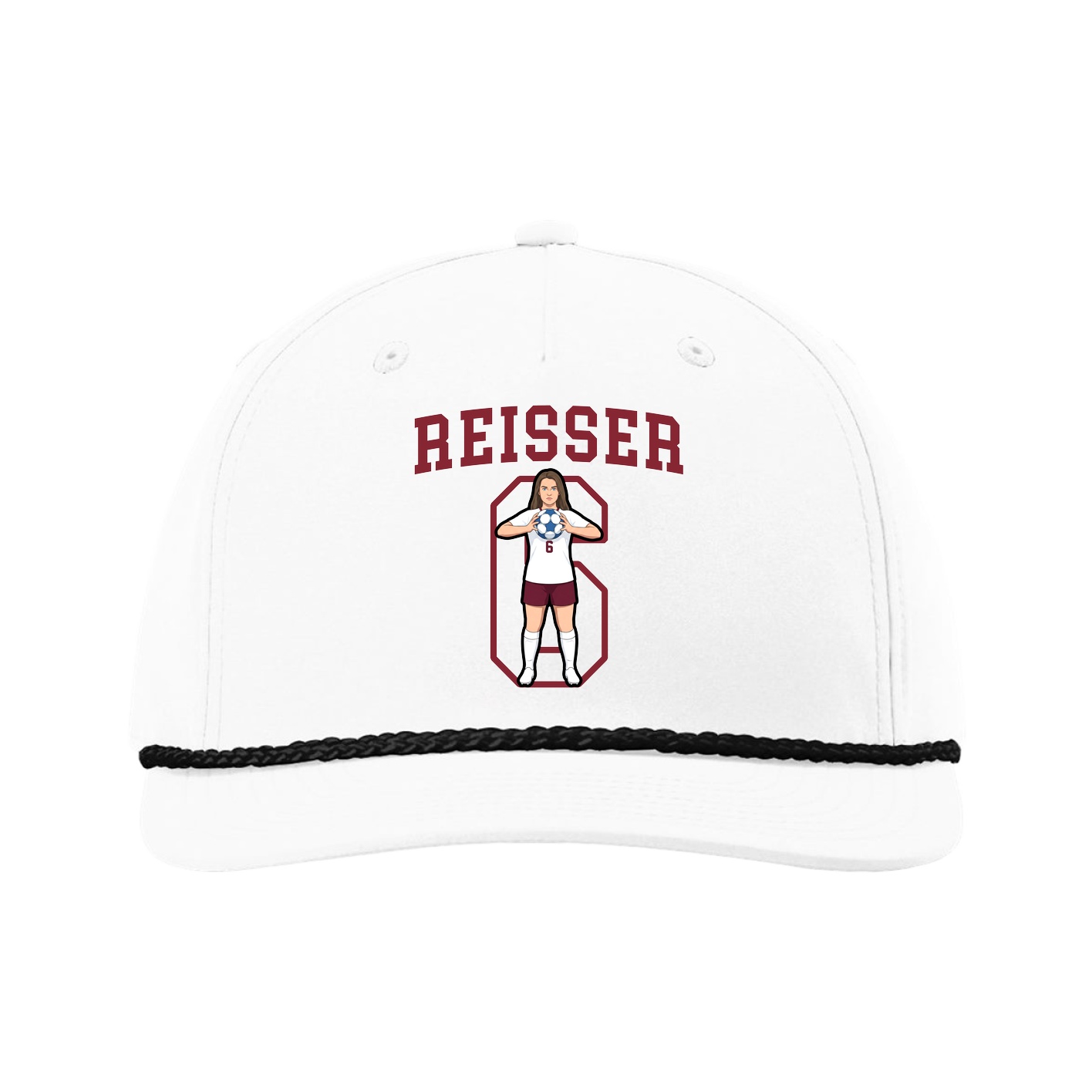 Five-Panel Classic Rope Cap — Shirsey in White