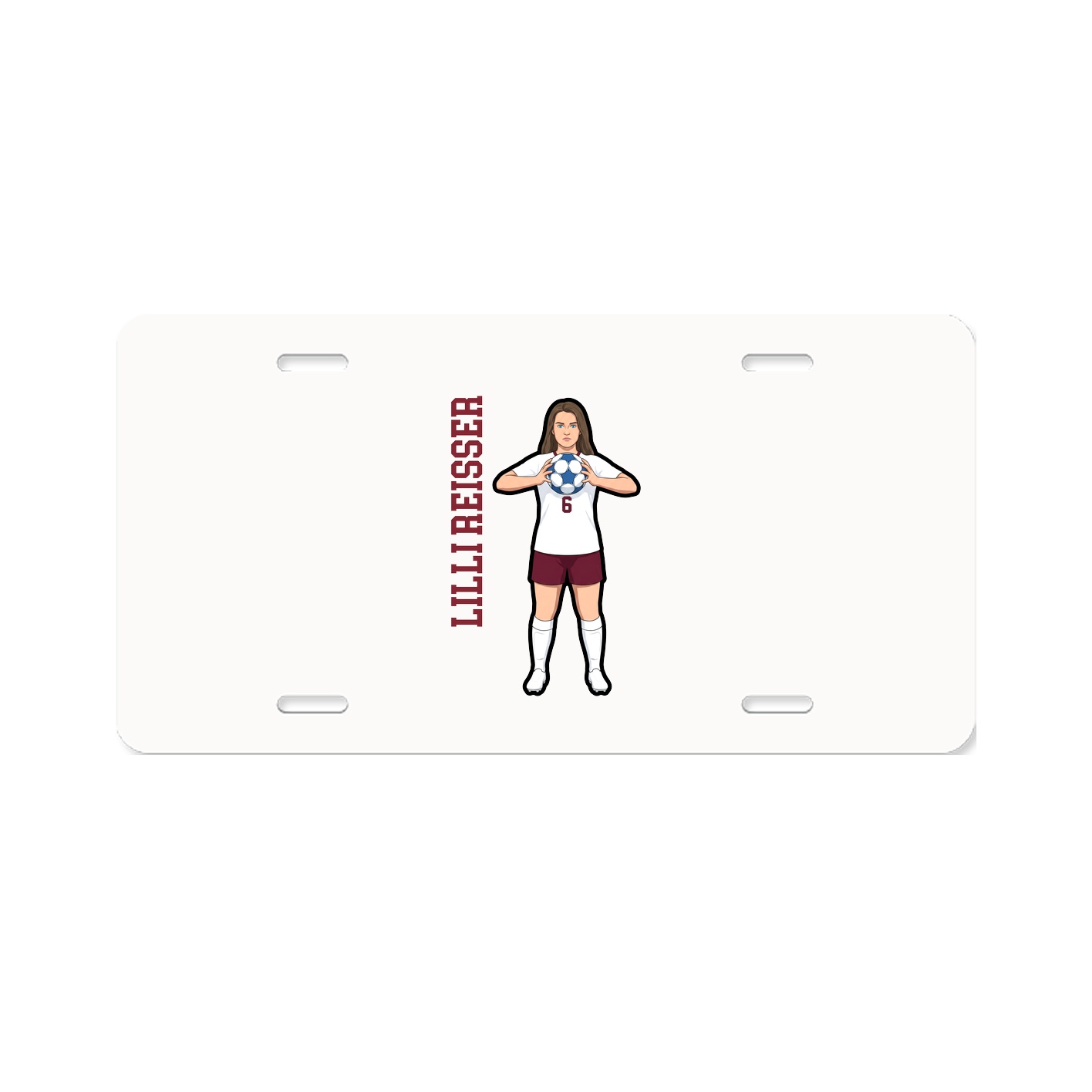 License Plate — Name Vertical in Classic