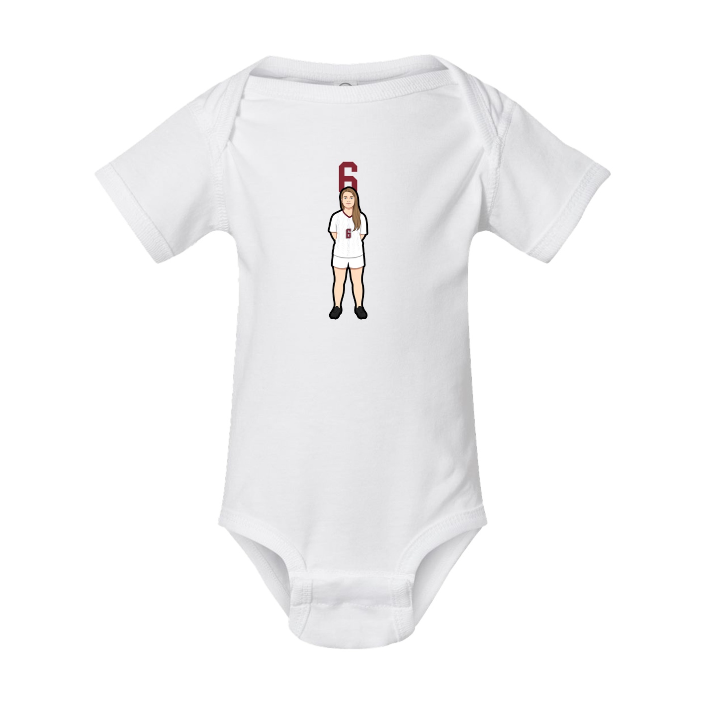 Baby Onesie — Number Top in White
