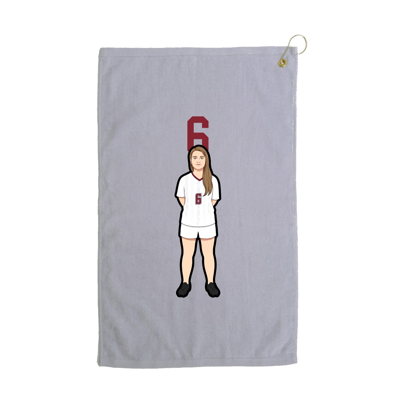 Golf Towel — Number Top in Grey