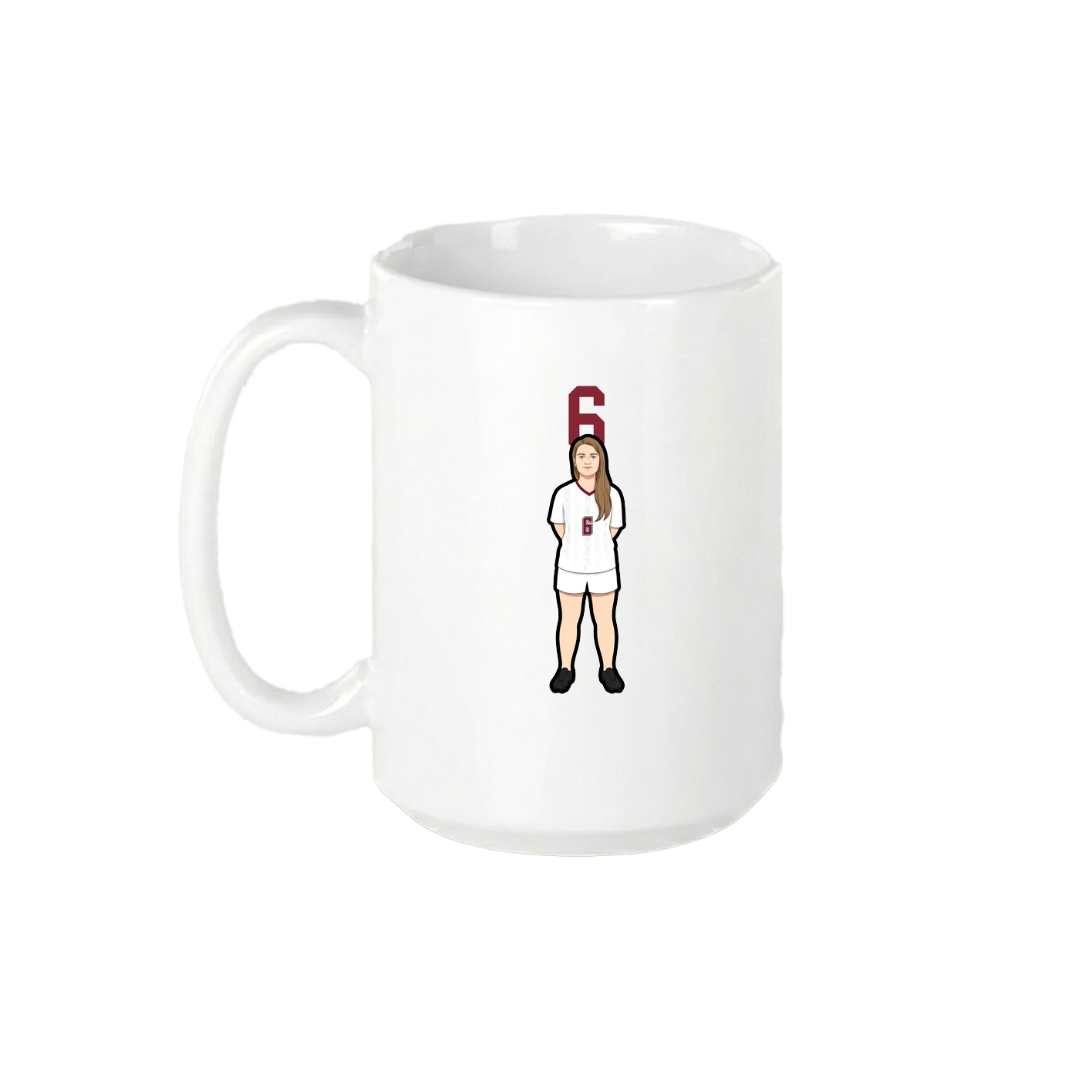15oz Coffee Mug — Number Top in White