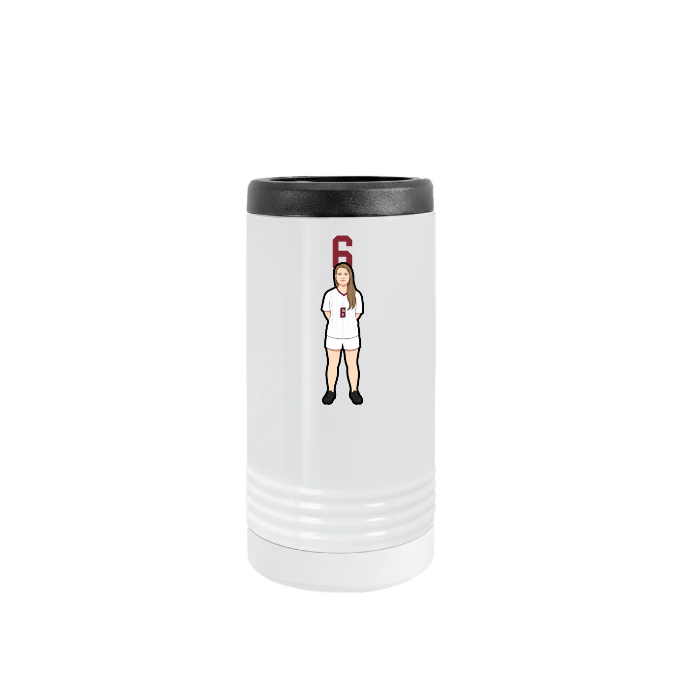 Slim Beverage Holder — Number Top in White