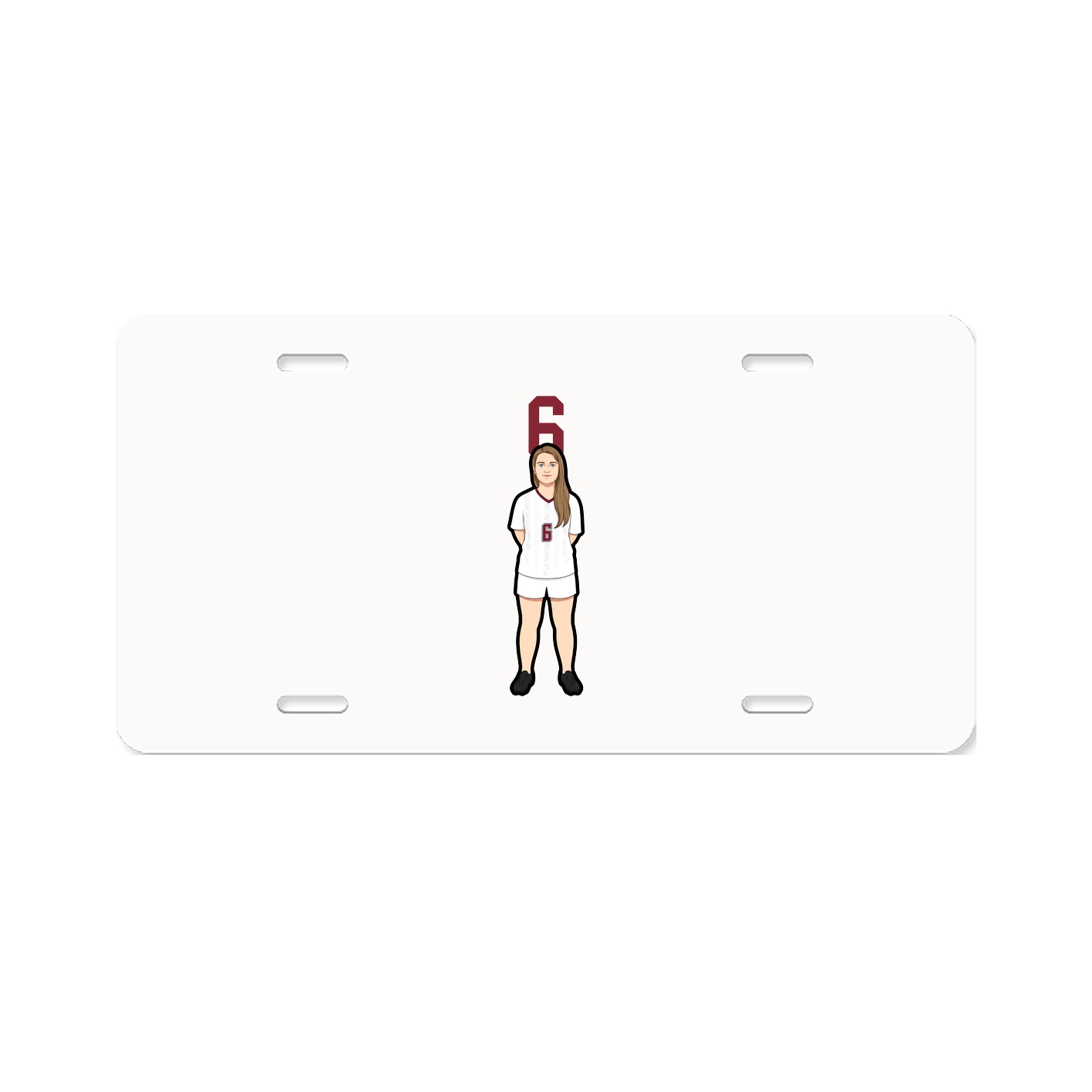 License Plate — Number Top in Classic