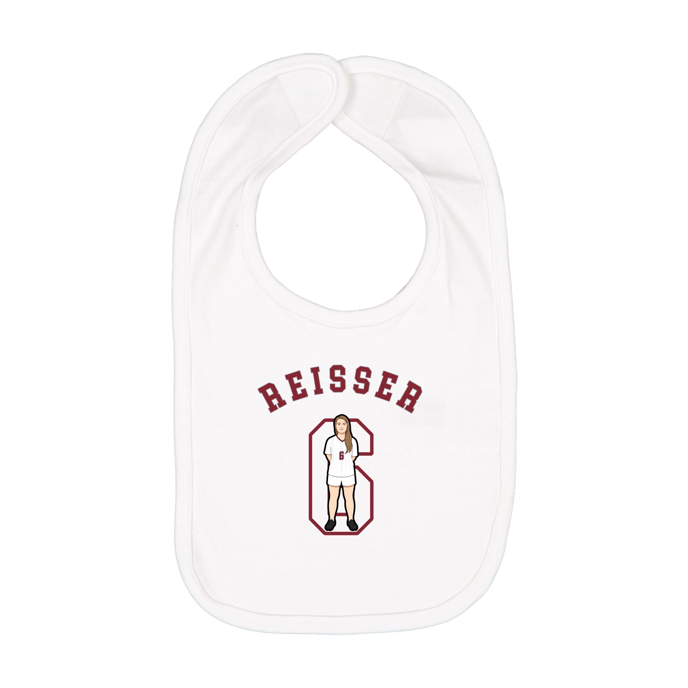 Infant Bib — Shirsey Arch in White