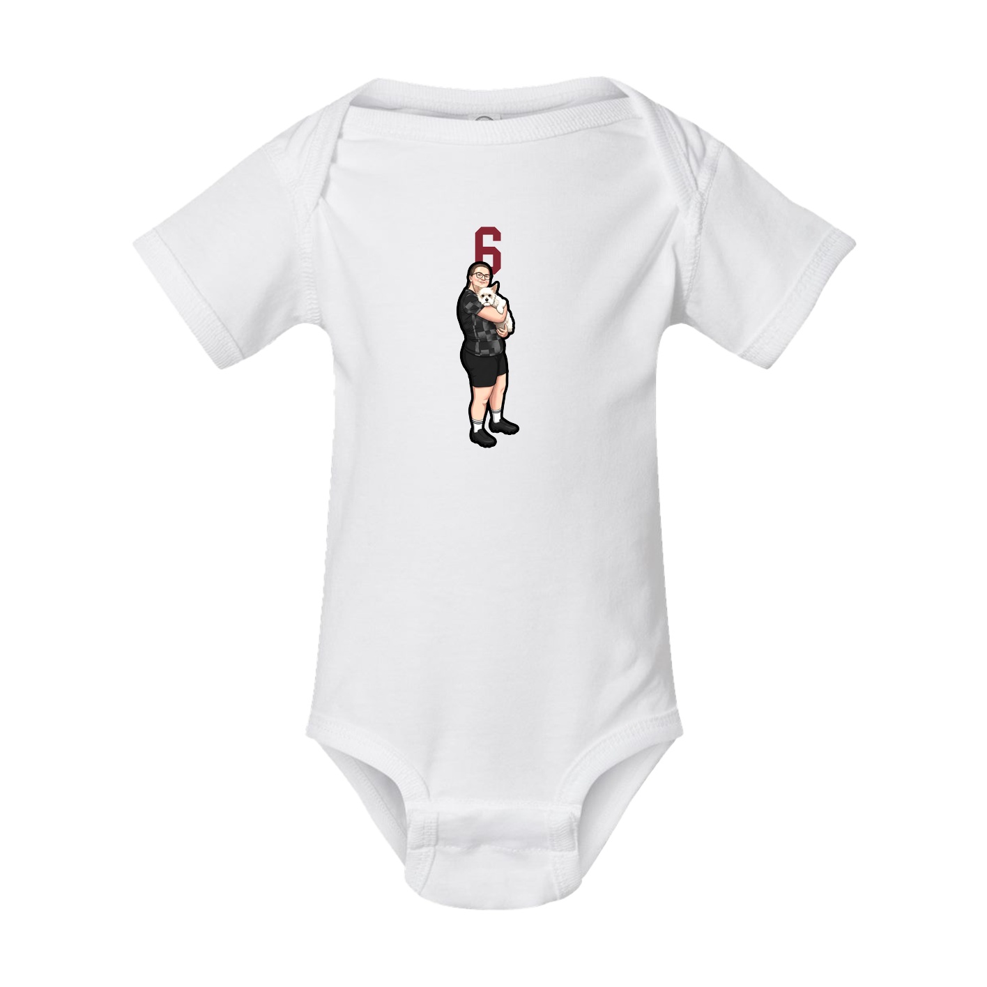 Baby Onesie — Number Top in White